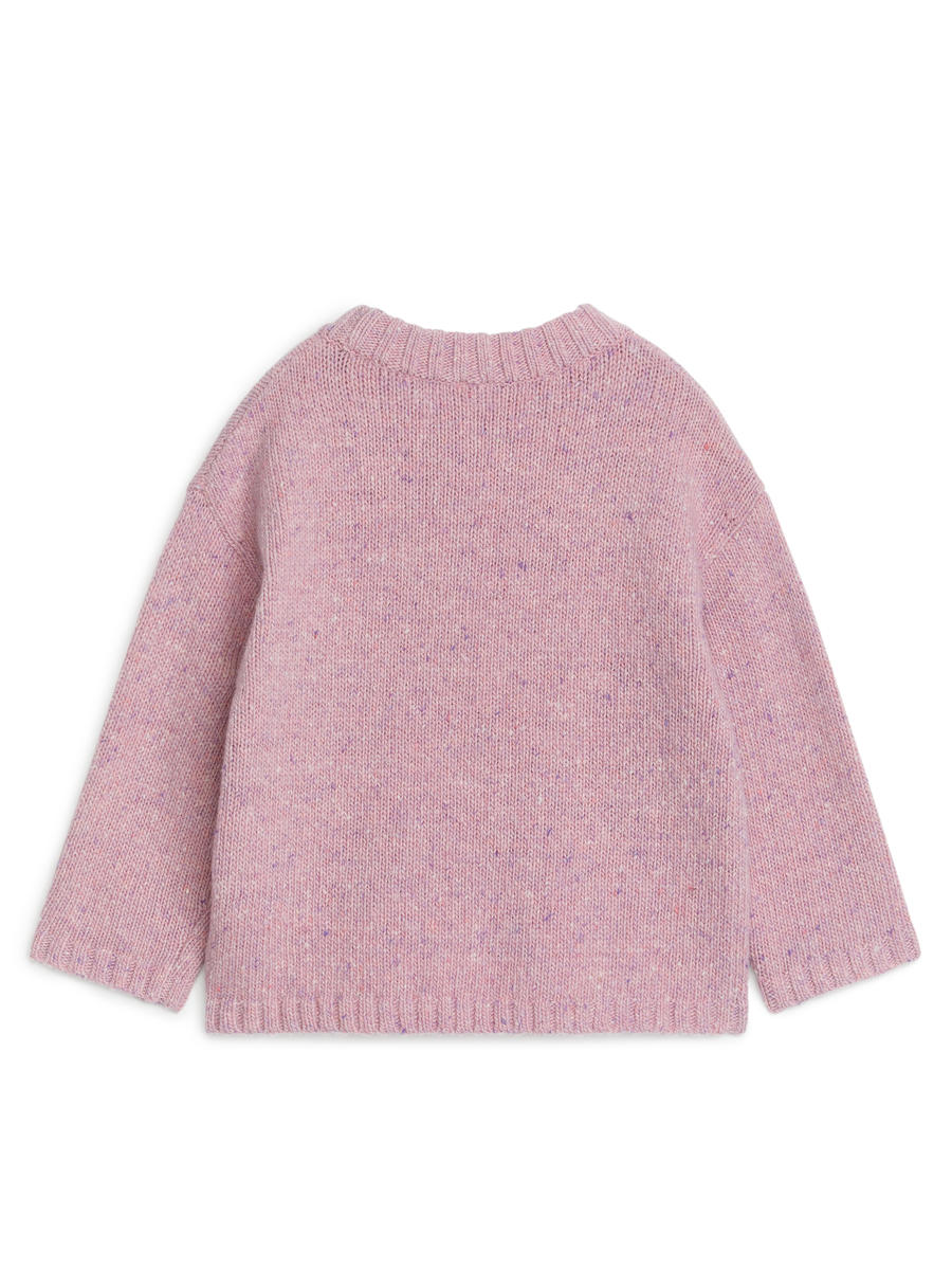 Relaxed Wool Jumper-#DFB7B8-5458