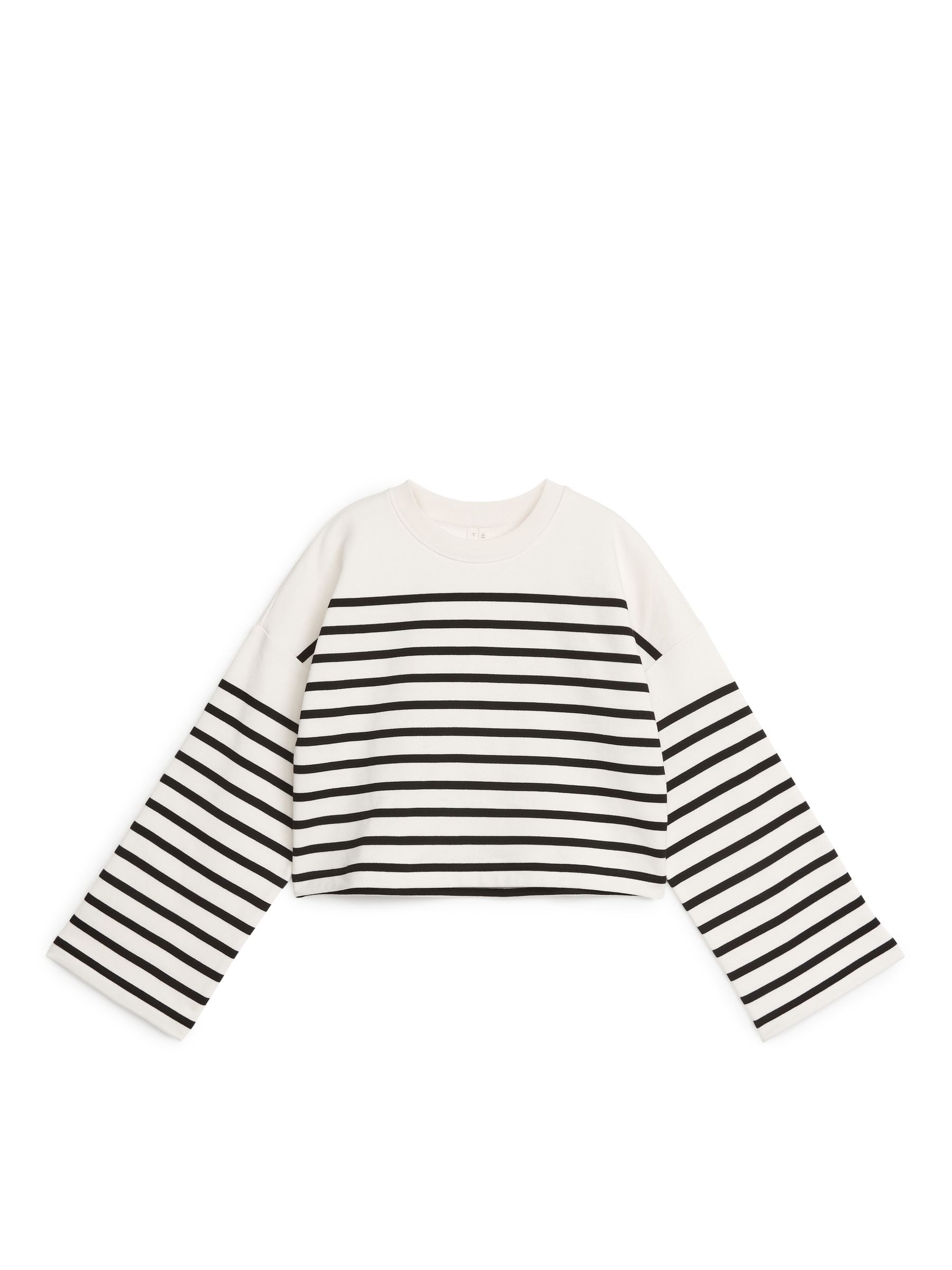 Felpa cropped - Bianco sporco/Nero - Regular fit - Women - StillMedia/DescriptiveStillLife - 1