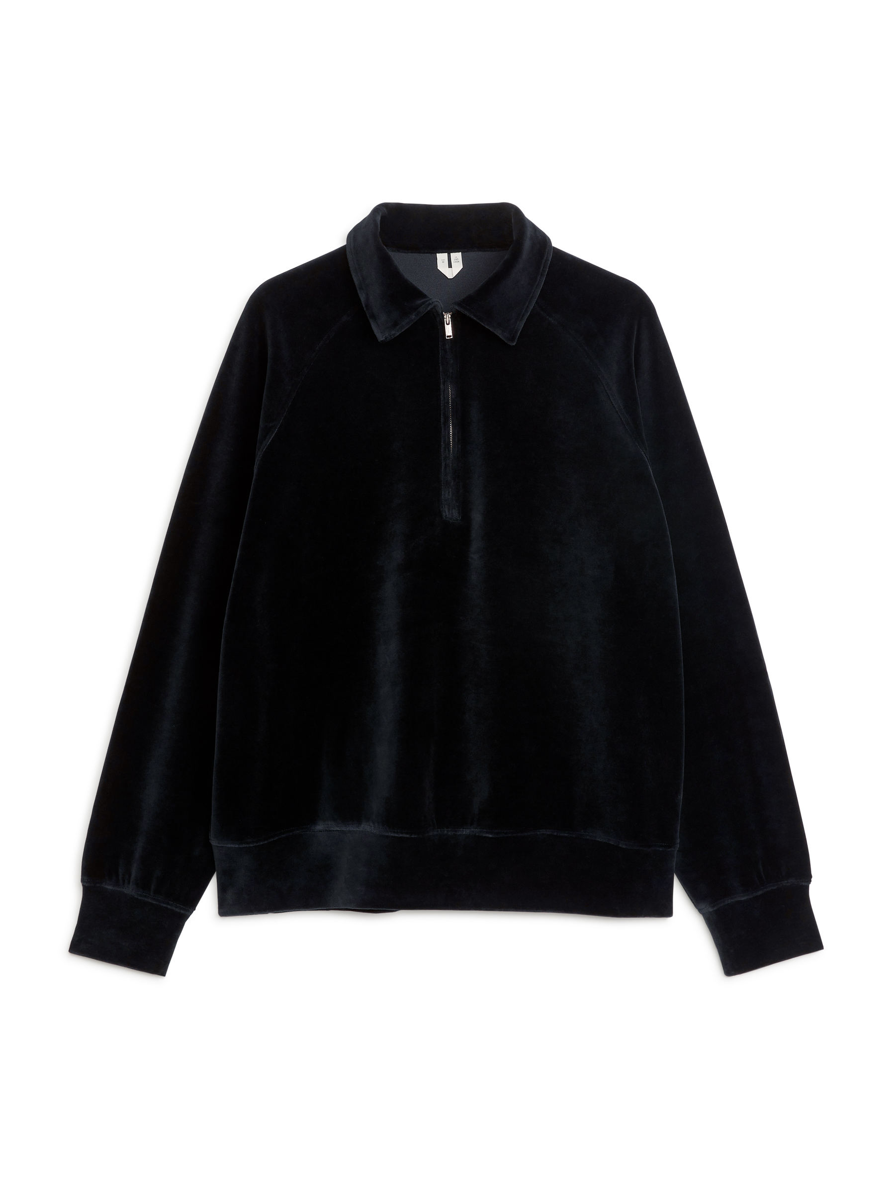 Samtpullover mit kurzem Reißverschluss - Dunkelblau - Regular Fit - Herren - StillMedia/DescriptiveStillLife - 1