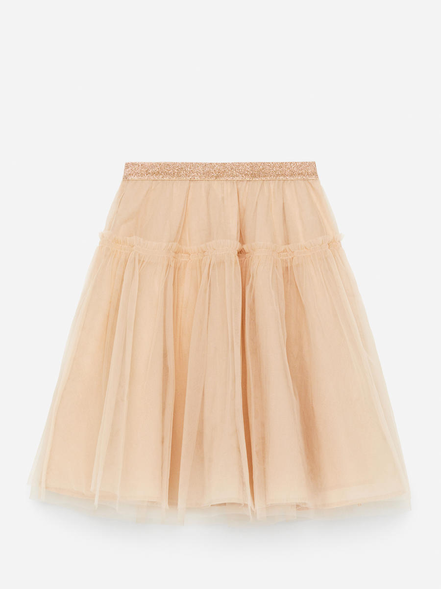 Tulle Skirt-#C5B6A1-13462