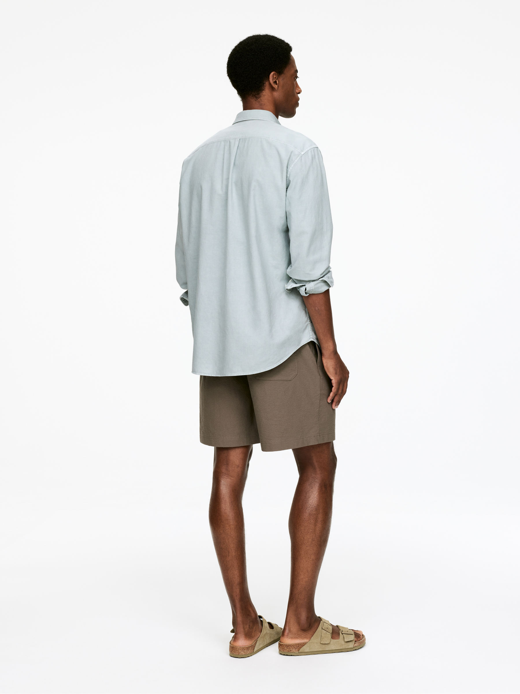 Relaxed Oxford Shirt - Dusty Mint - Loose fit - Men - StillMedia/Lookbook - 4