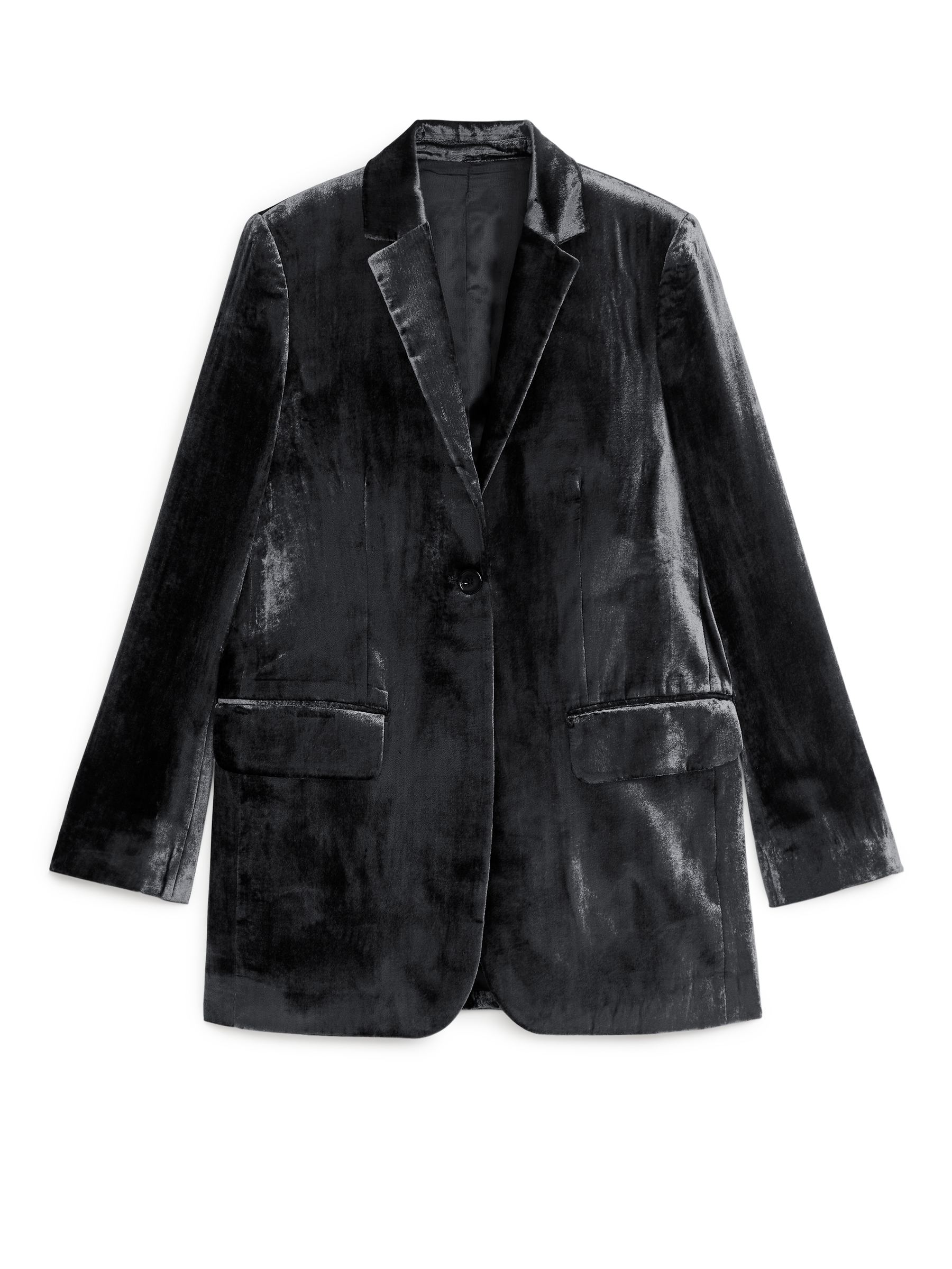 Velvet Blazer-#363638-3493