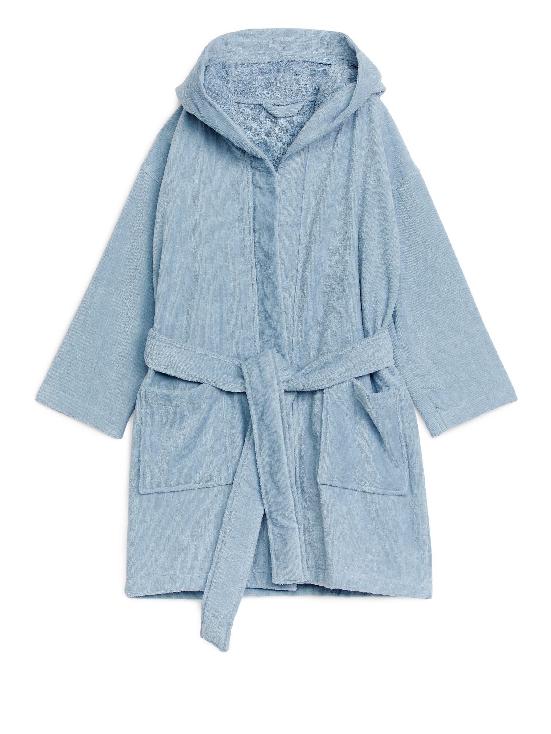 Bawełniany szlafrok frotte - Dusty Blue - Fason normalny - Children - StillMedia/DescriptiveStillLife - 1