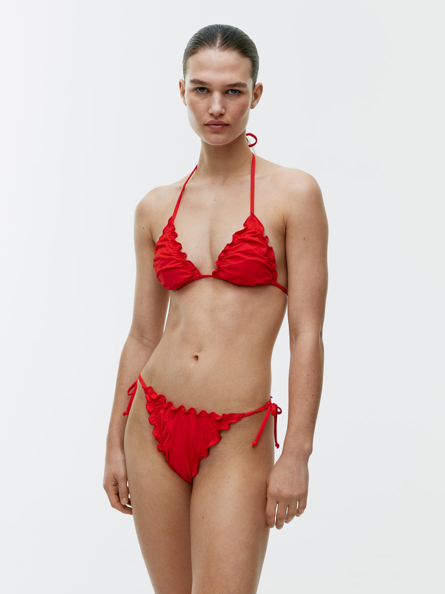 Bikinioberteil mit Babylock-Nähten - Rot - Women - 1223659001