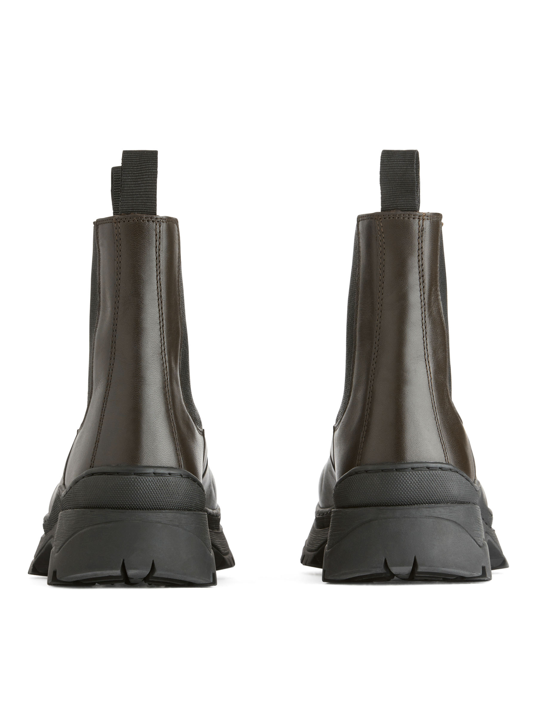 Chunky-Sole Leather Boots - Dark Brown - Men - StillMedia/DescriptiveStillLife - 3