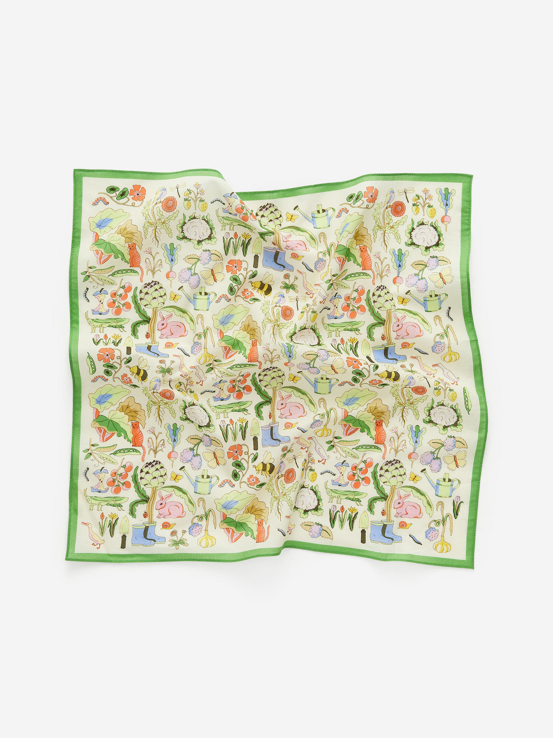 Cotton Bandana - Off White/Garden Print - Children - StillMedia/DescriptiveStillLife - 2