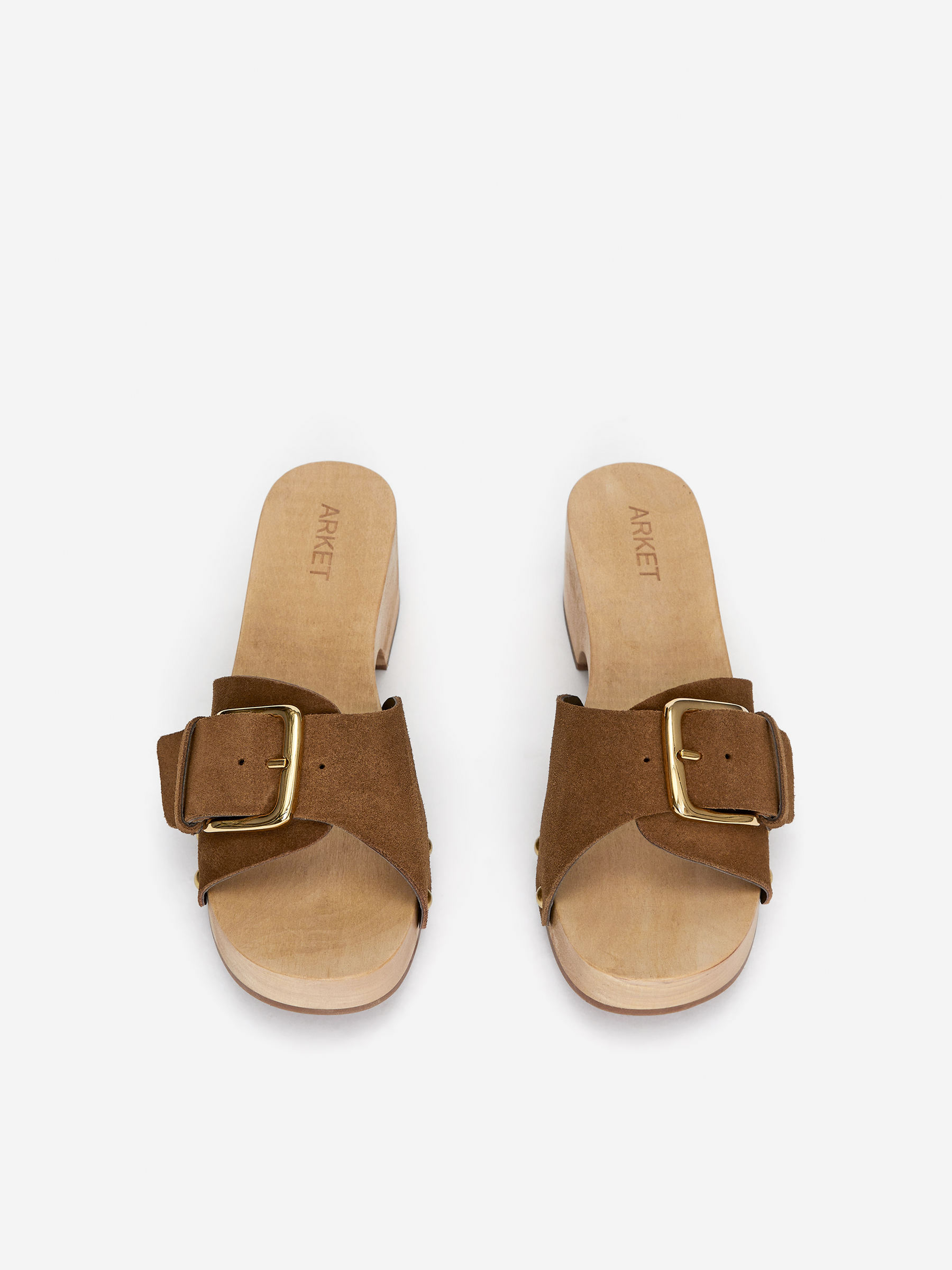 Suede Clogs - Brown/Beige - Women - StillMedia/DescriptiveStillLife - 1