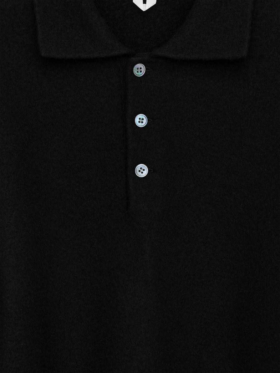 Boiled Wool Polo Shirt-#272628-13514