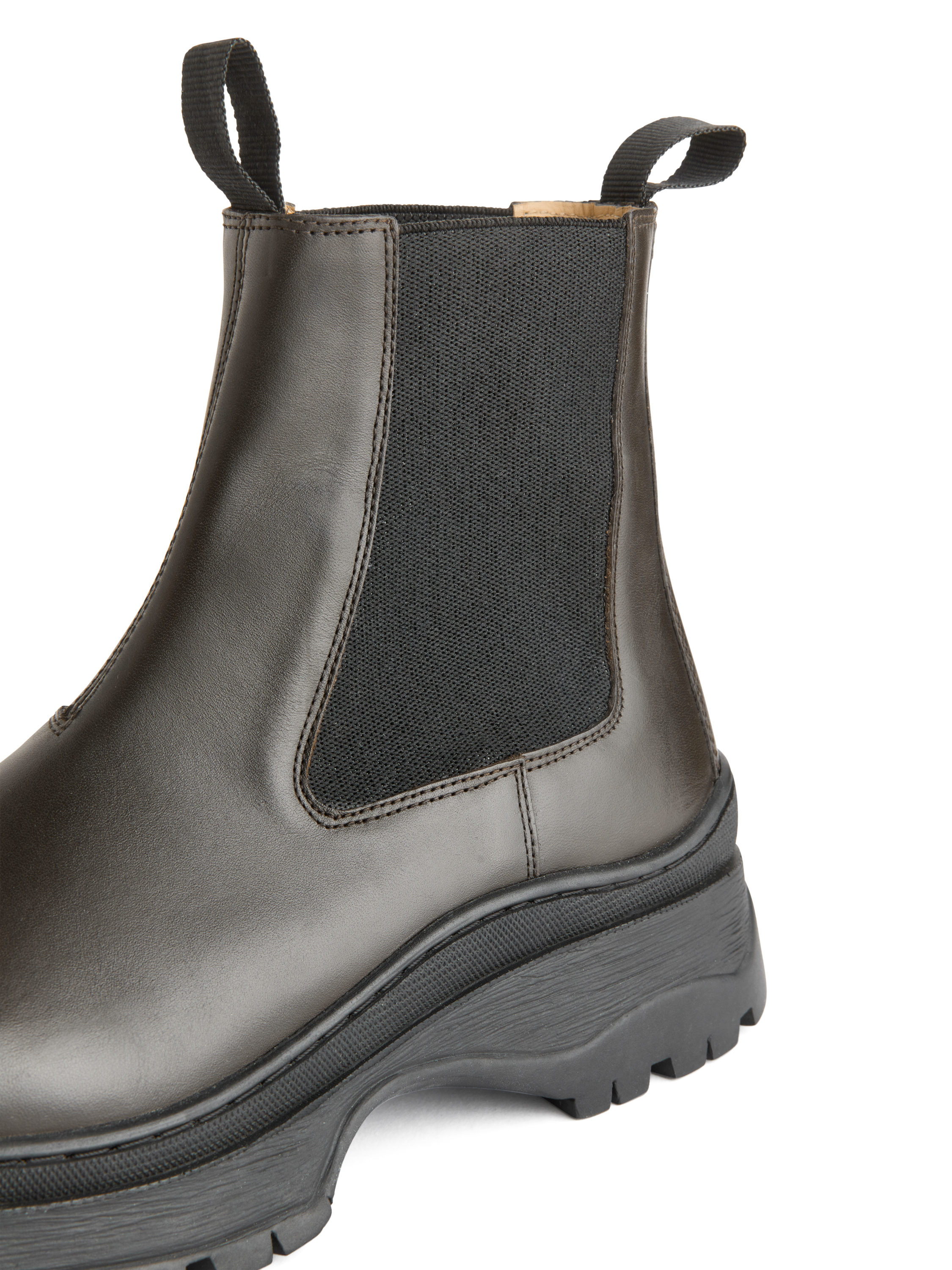 Chunky-Sole Leather Boots – Dark Brown – Men – ARKET DK