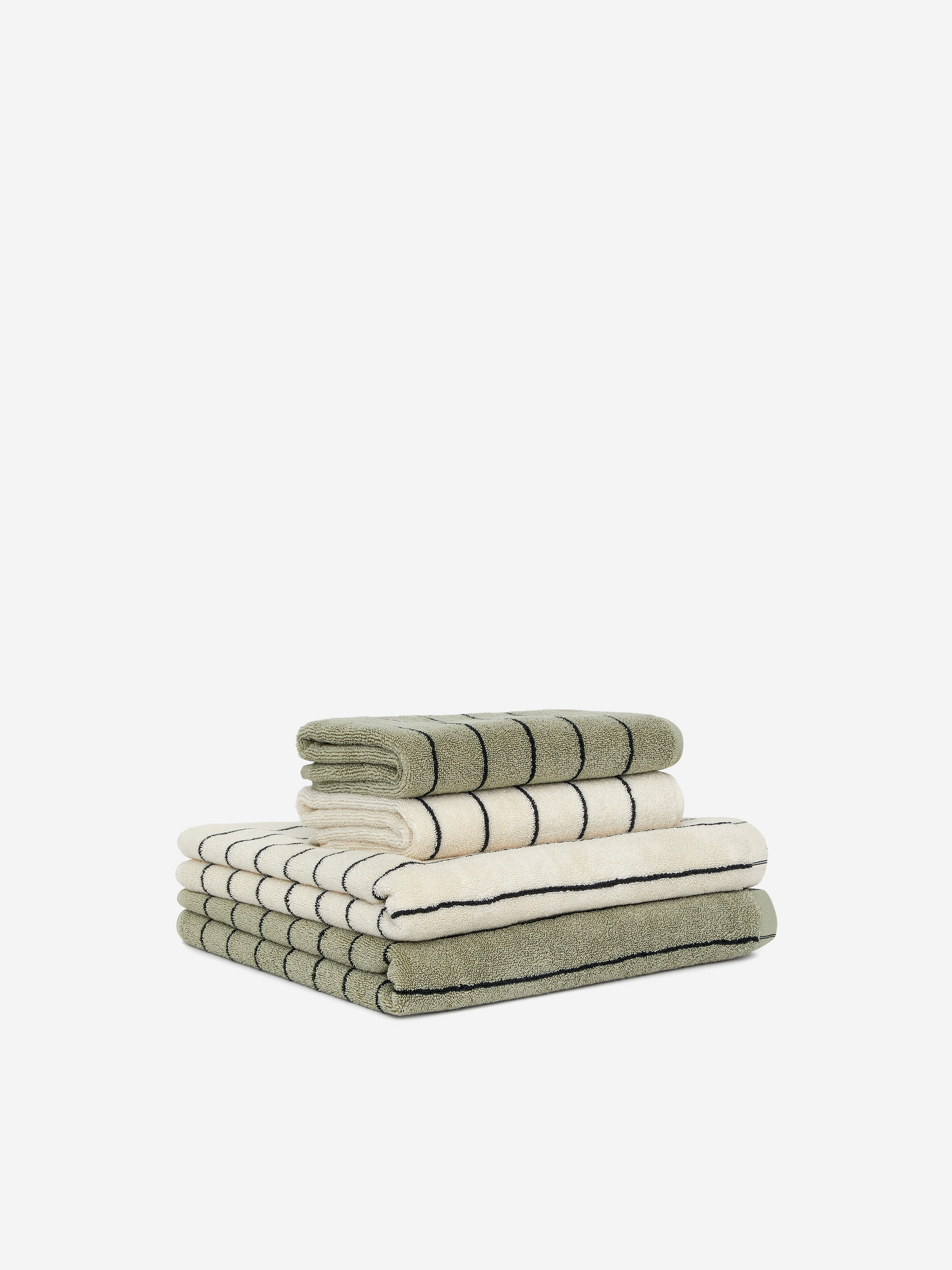 Bath Towel 70 x 140 cm - Sage/Black - Homeware - StillMedia/DescriptiveDetail - 4