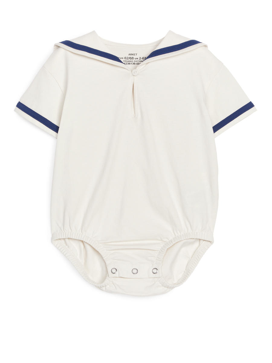 Barboteuse marin Blanc Bleu Enfant ARKET FR