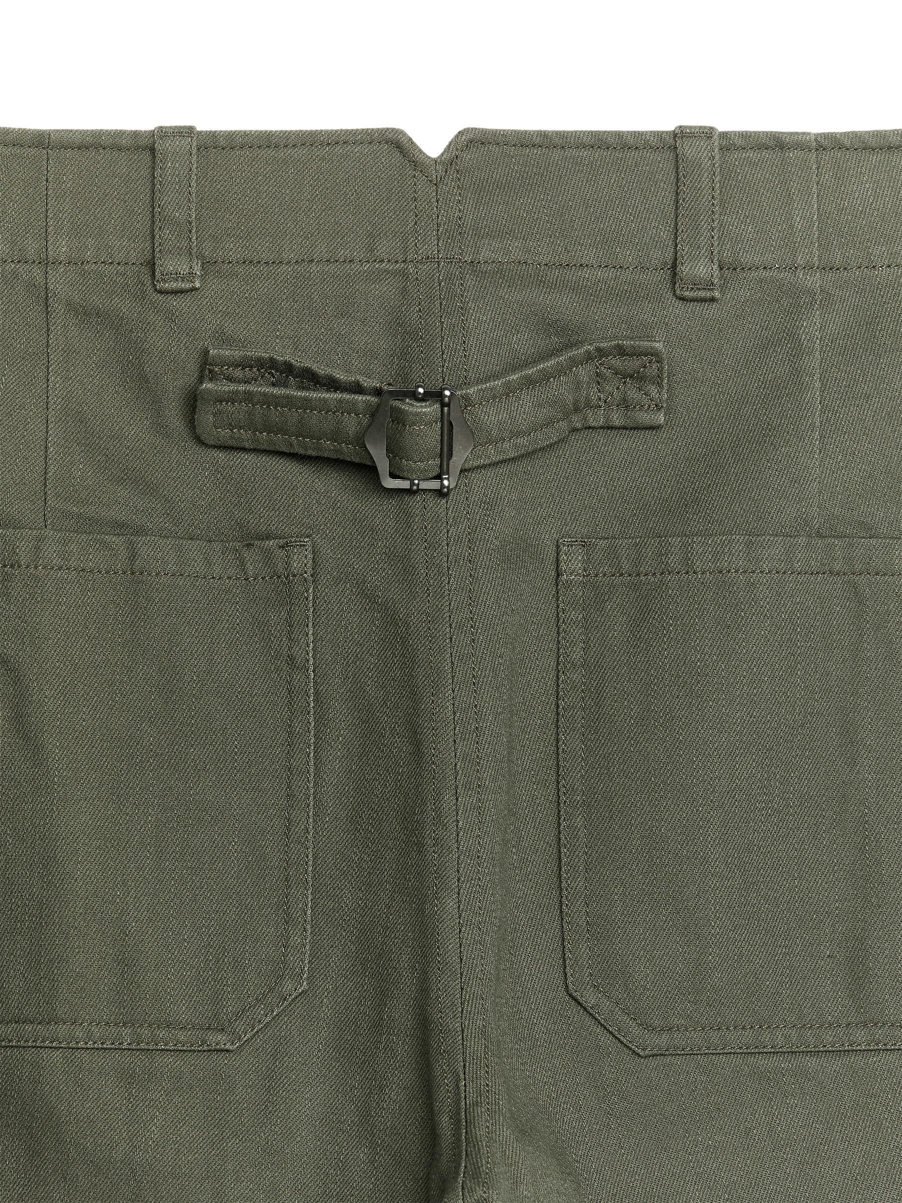 Buckle-Back Cotton Trousers - Khaki Green - Loose fit - Men - StillMedia/DescriptiveDetail - 2