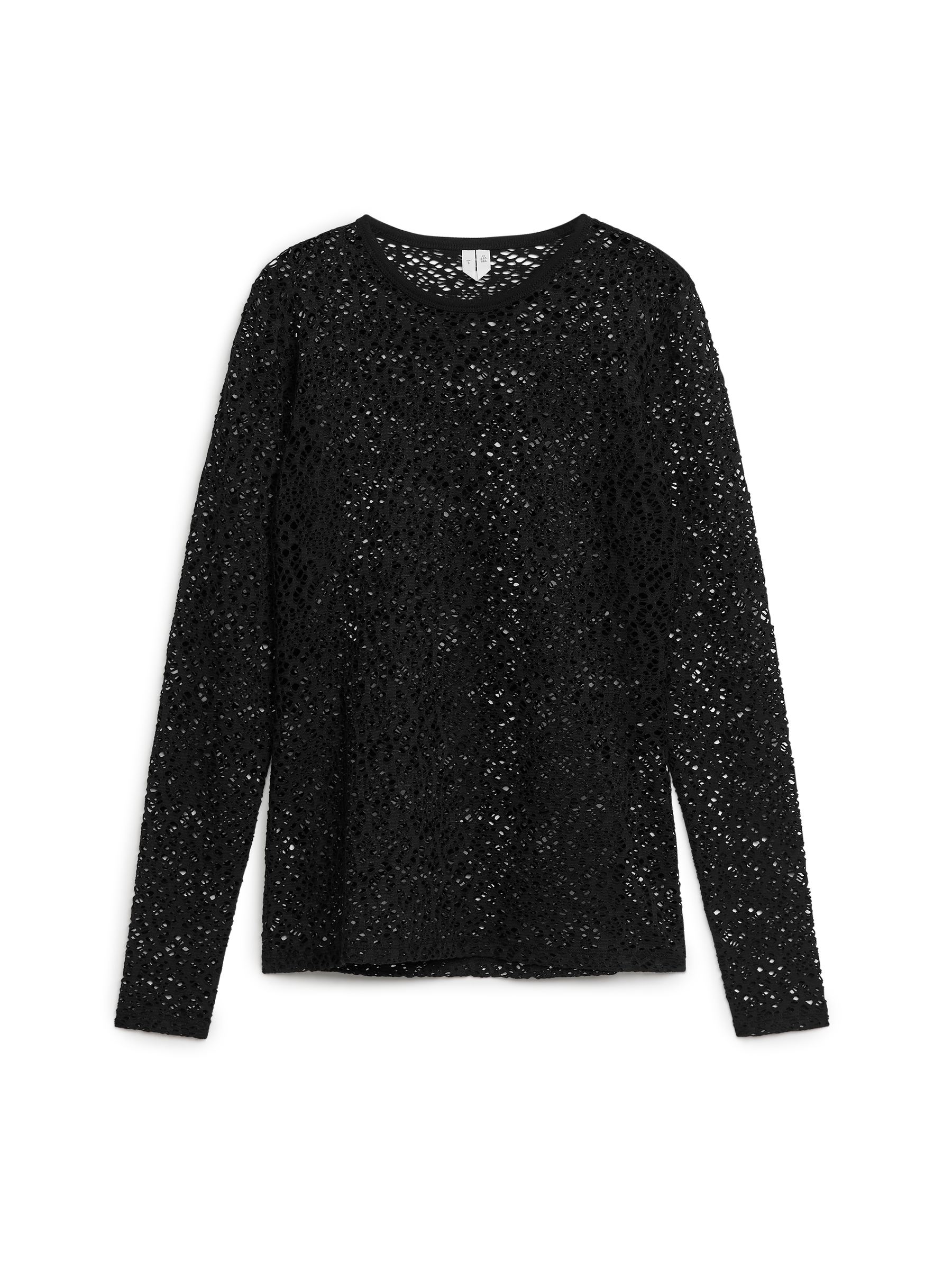 Long-Sleeve Lace Top - Black - Slim fit - Women - StillMedia/DescriptiveStillLife - 1