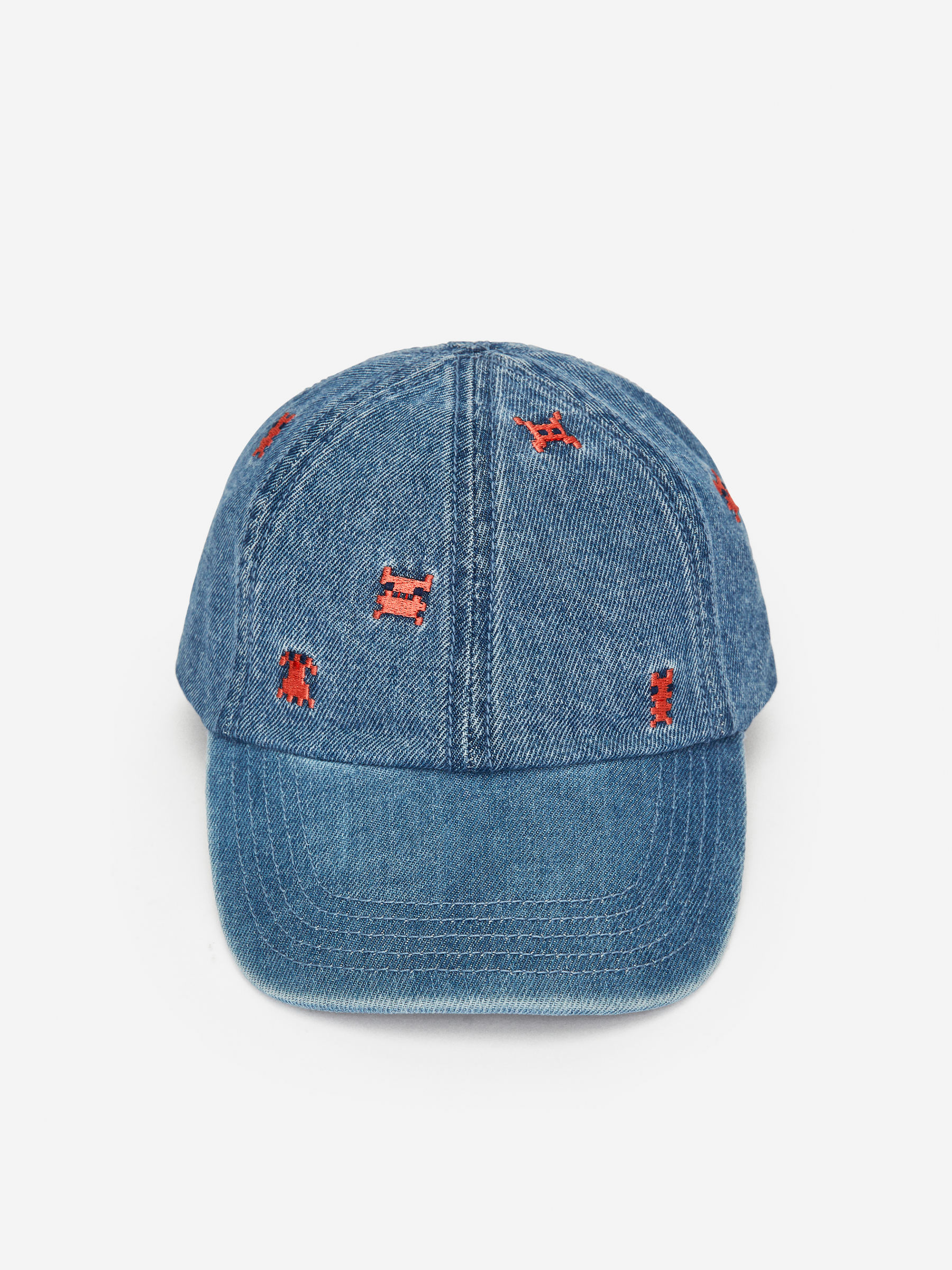 Embroidered Denim Cap-#333860-14200