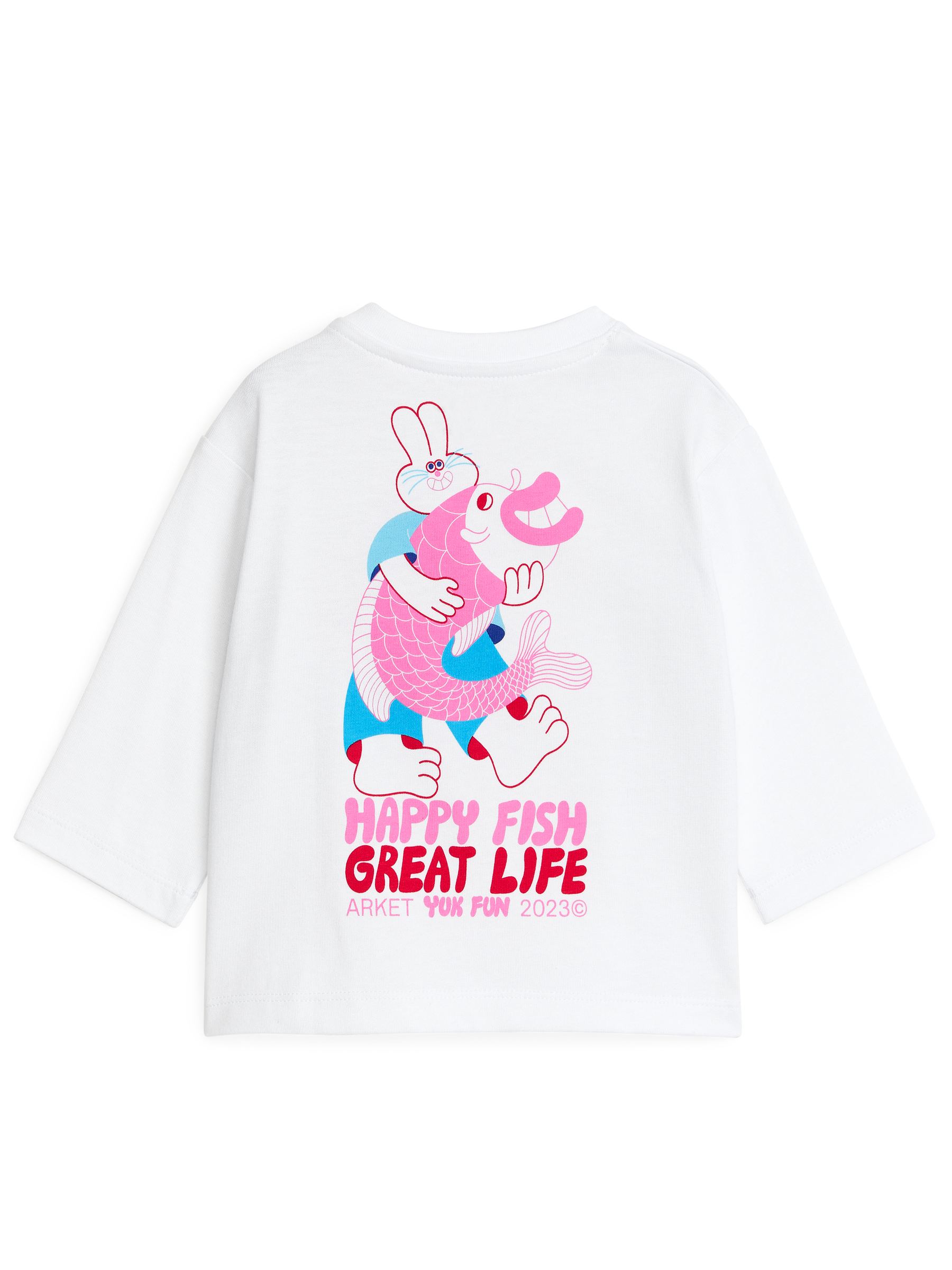 ARKET och YUK FUN långärmad t-shirt - Vit/rosa - Regular fit - Children - StillMedia/DescriptiveStillLife - 2