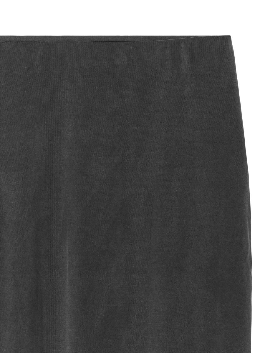 Long Cupro Skirt-#303033-13428