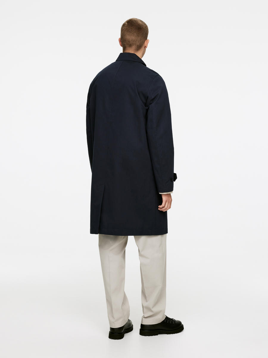 Mid-Length Car Coat - Dark Blue - Regular fit - Men - 1230517001