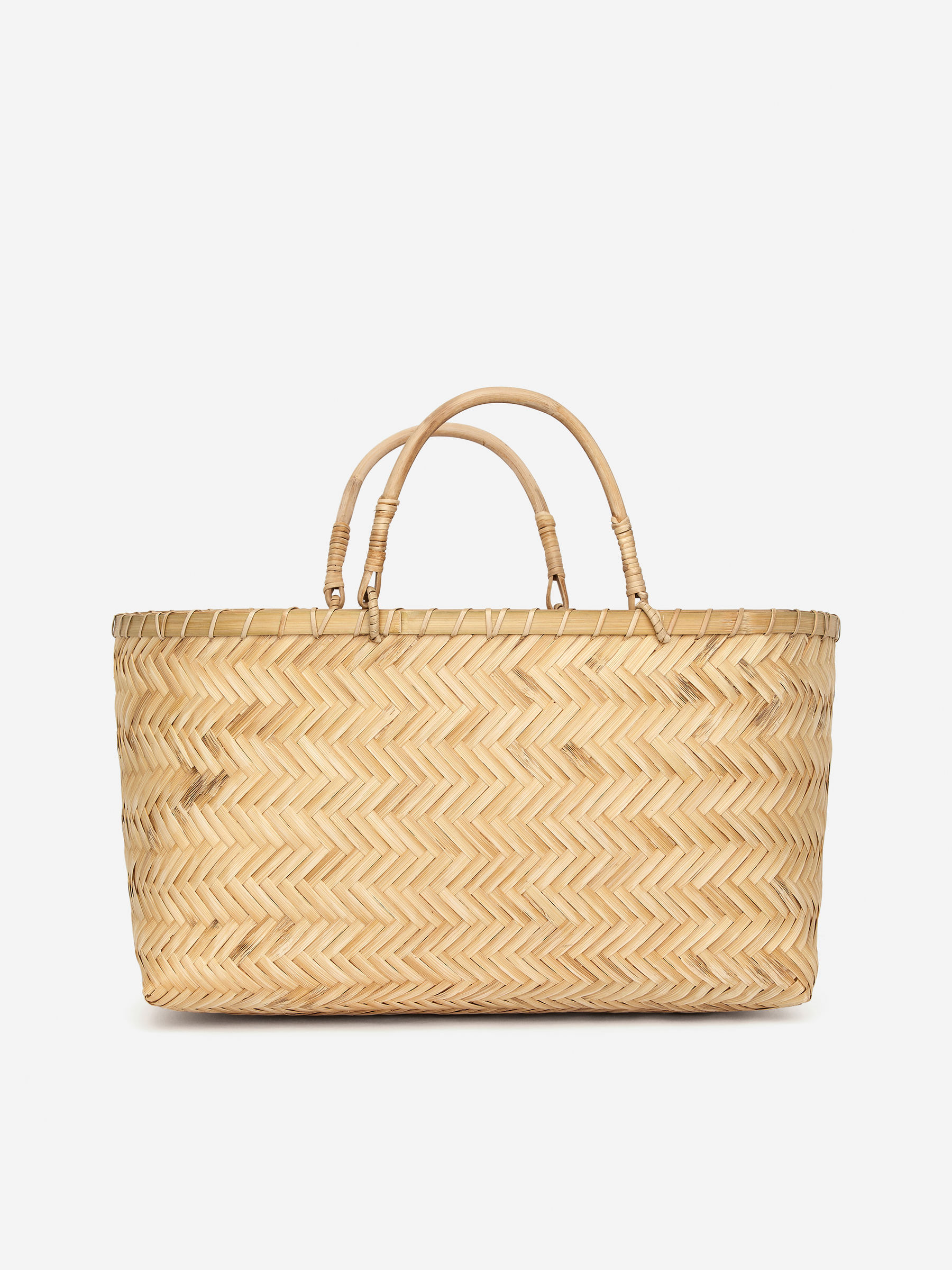 Bamboo Basket-#D0C2AA-15733