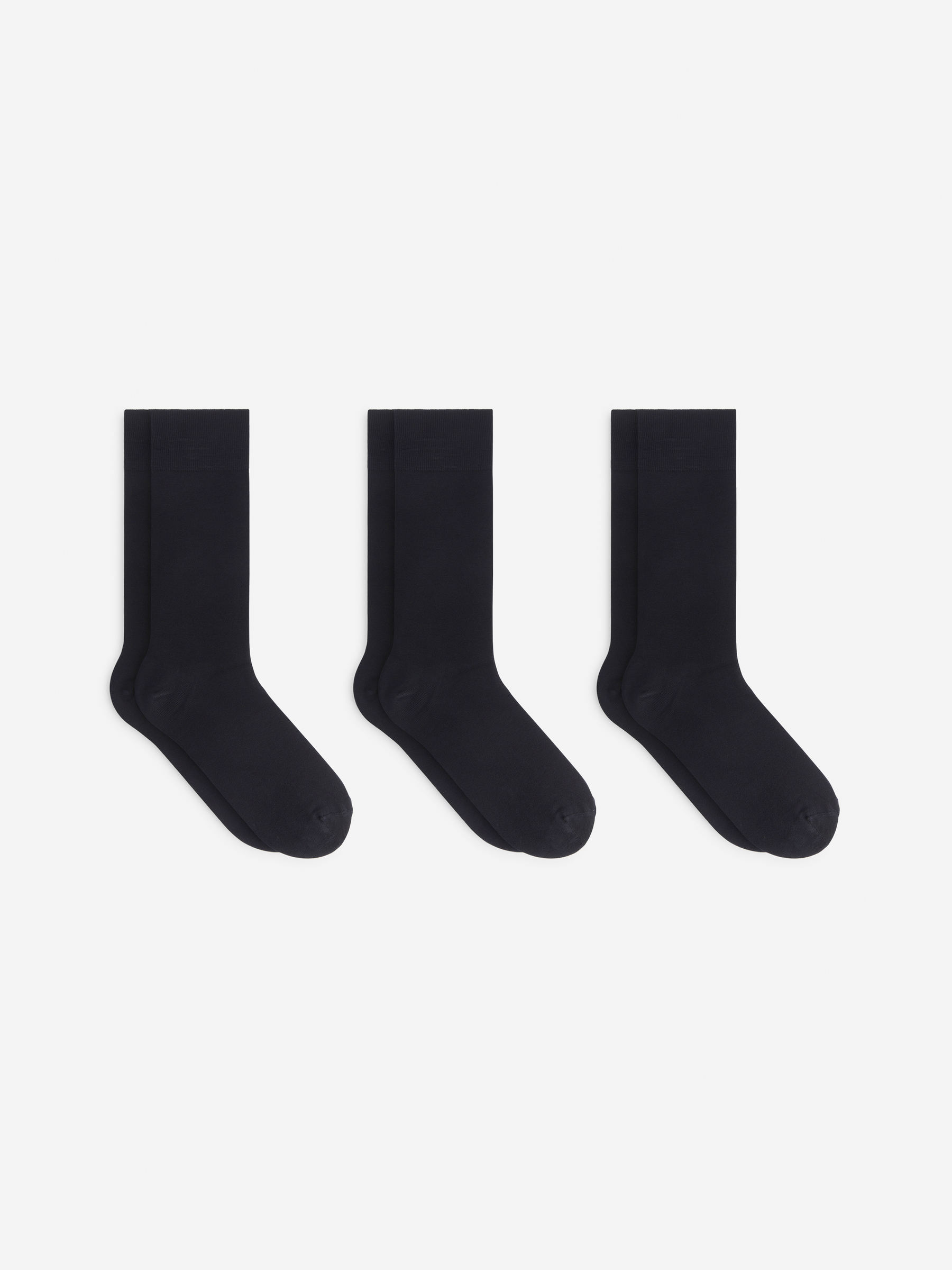 Plain Socks Set of 3 - Blue - Men - 1260224002