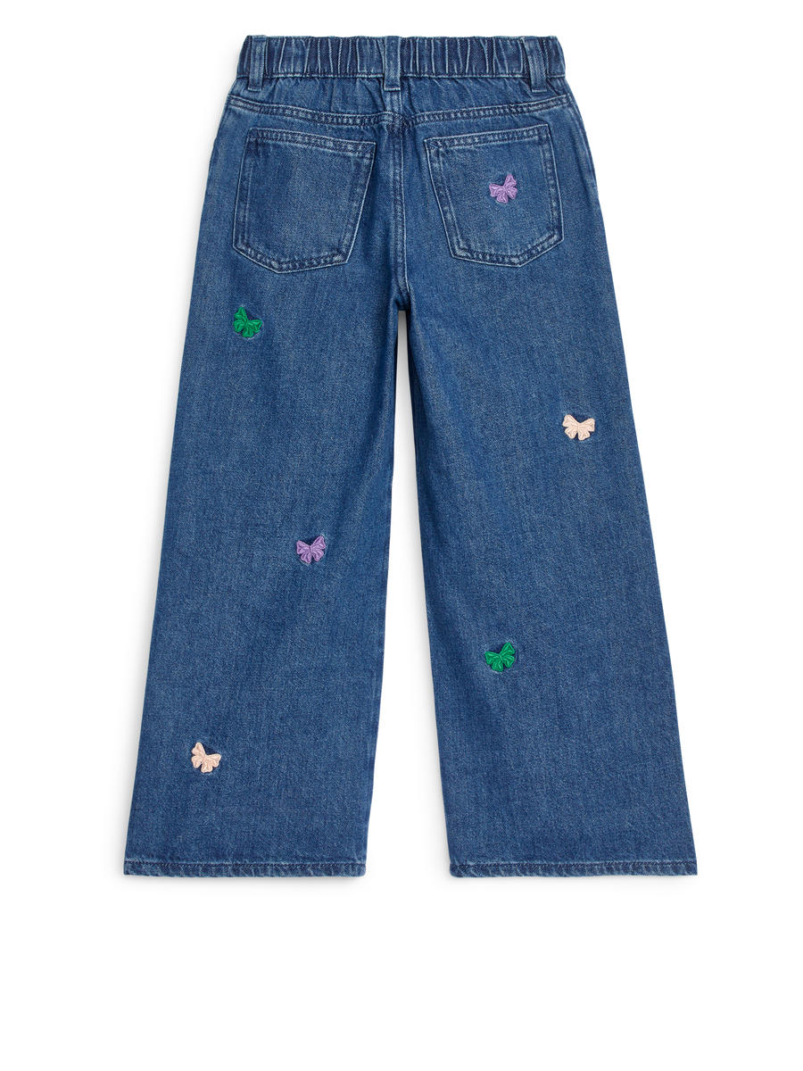 Embroidered Denim Trousers-#40427C-13066