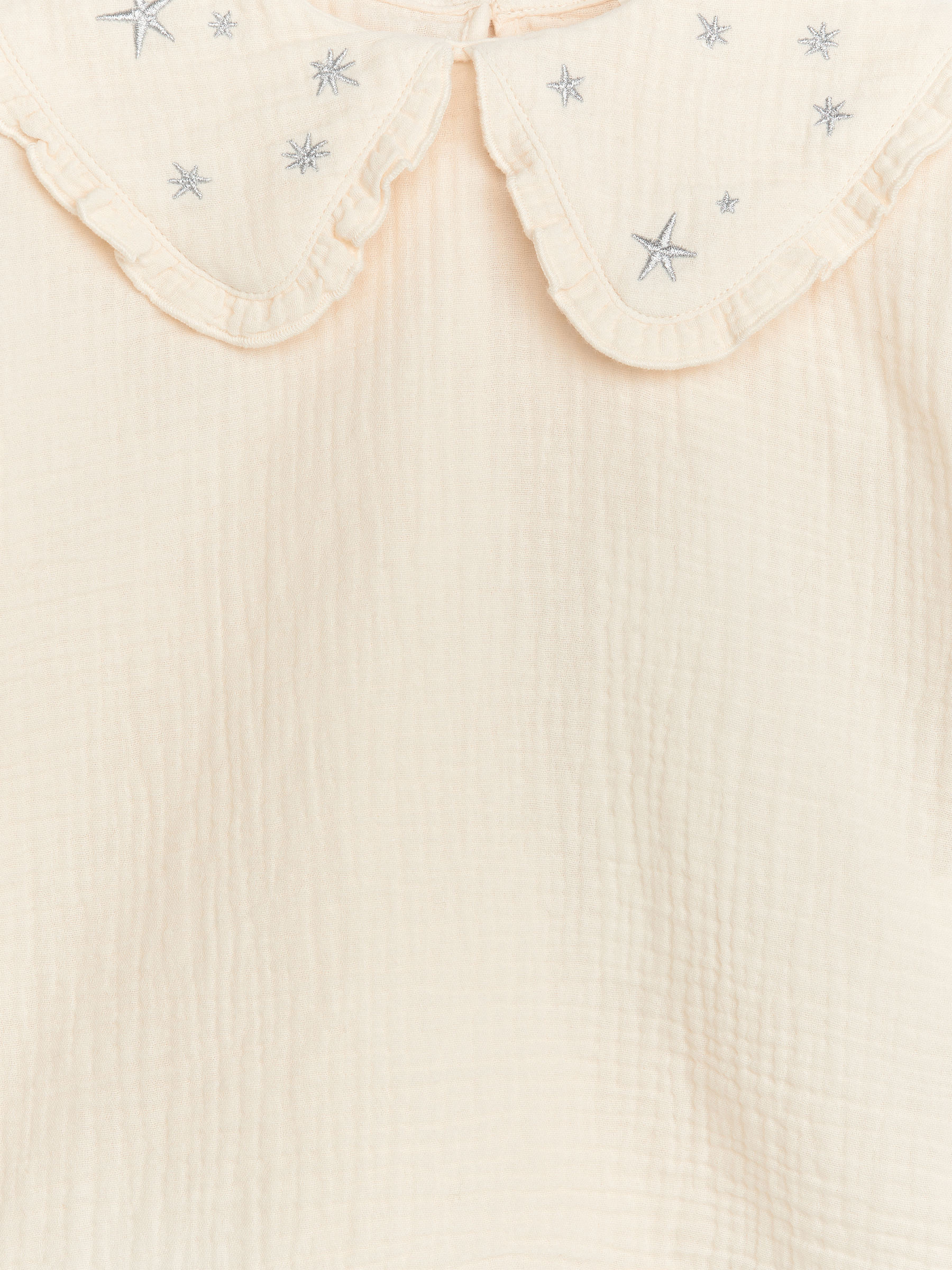 Bluse aus Nesseltuch mit Rüschenkragen - Beige - Oversize - Kinder - StillMedia/DescriptiveDetail - 1