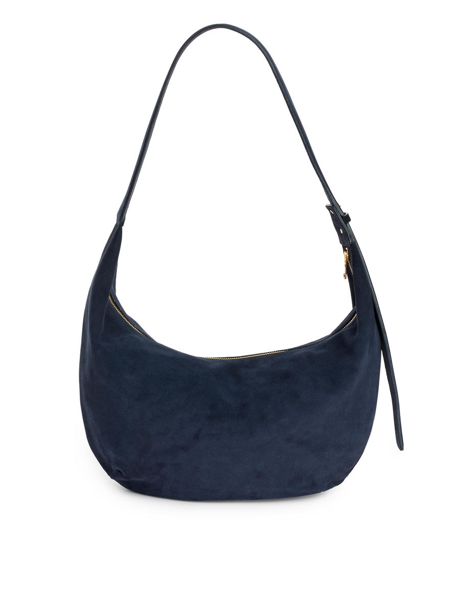 Curved Suede Bag-#0A041F-12592