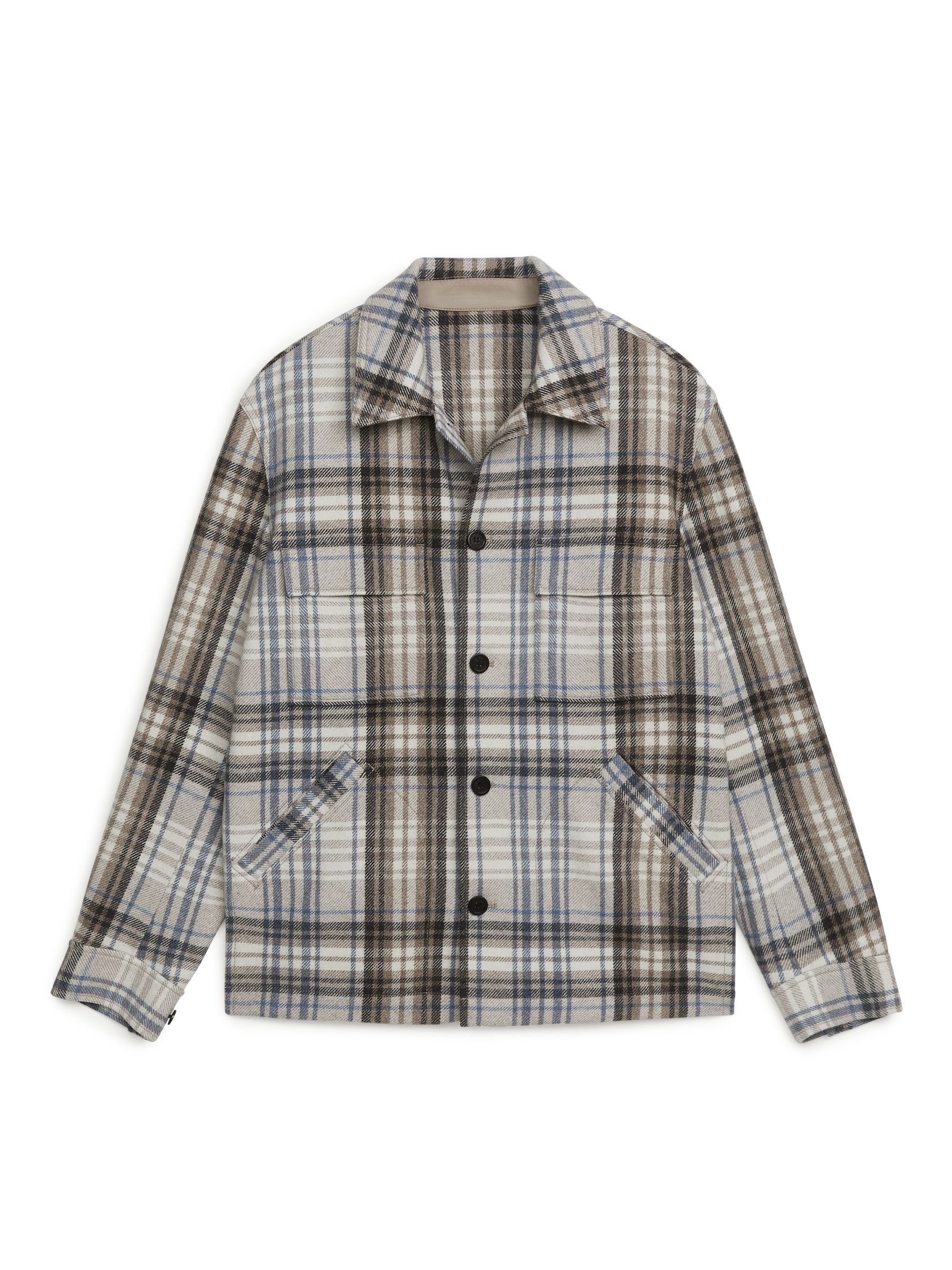 Boxy Wool Overshirt-#465161-969