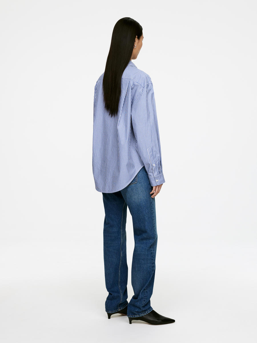 Oversized-Fit Poplin Shirt-#3B4EA3-11697