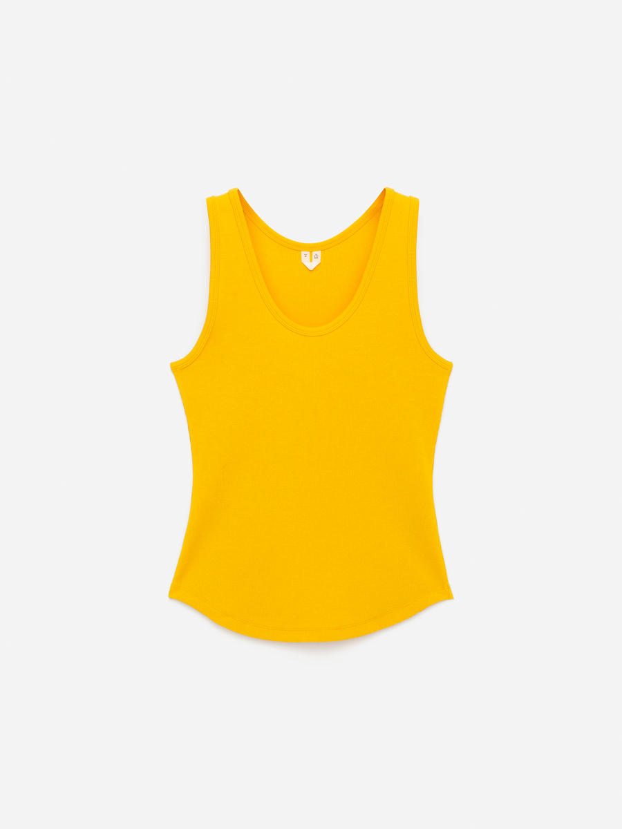 ARKET Women's  Rib Tank Top Yellow,  size XS