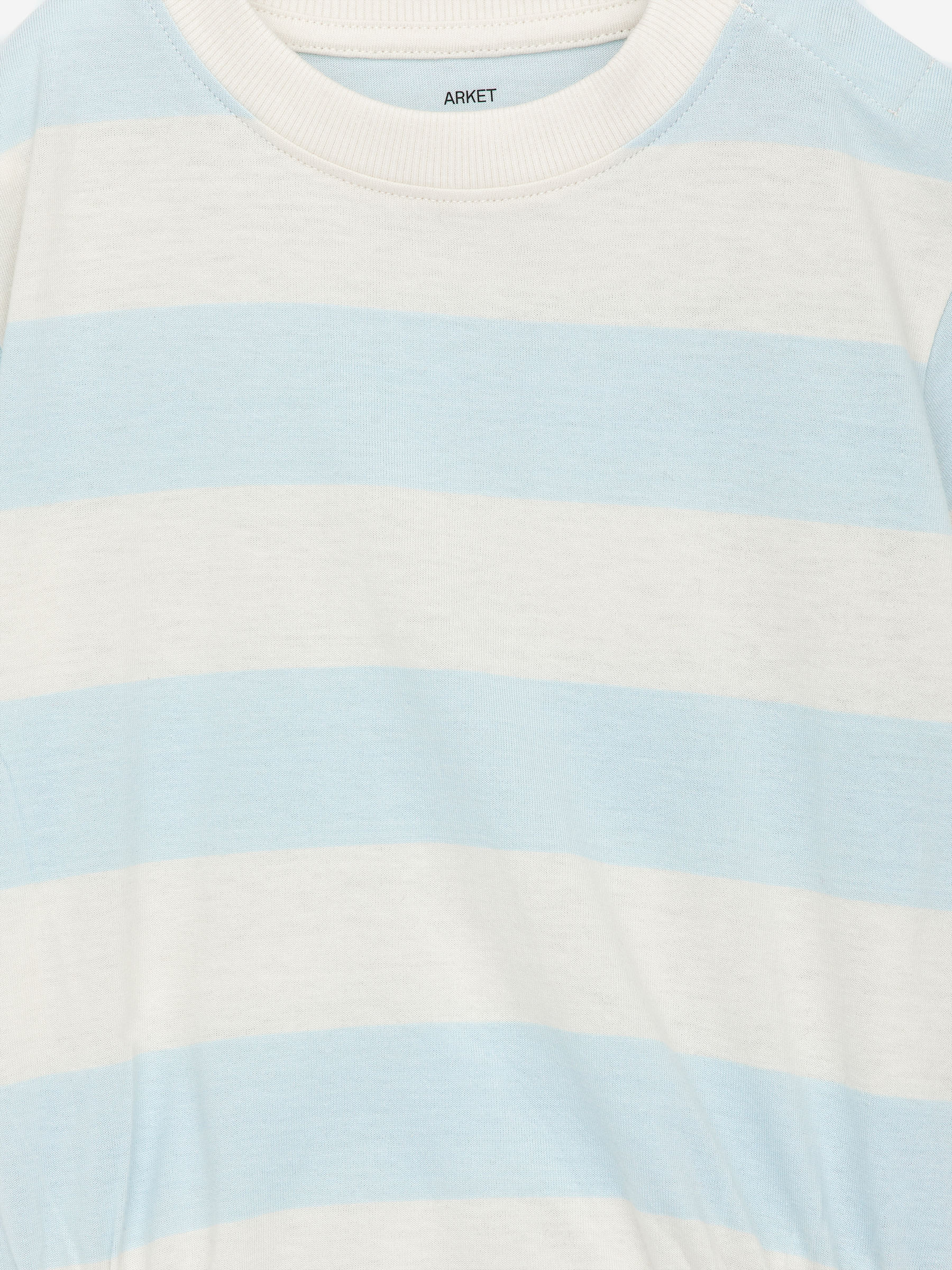 Short-Sleeved Jersey Romper - Light Blue/Off White - Slim fit - Children - StillMedia/DescriptiveDetail - 2