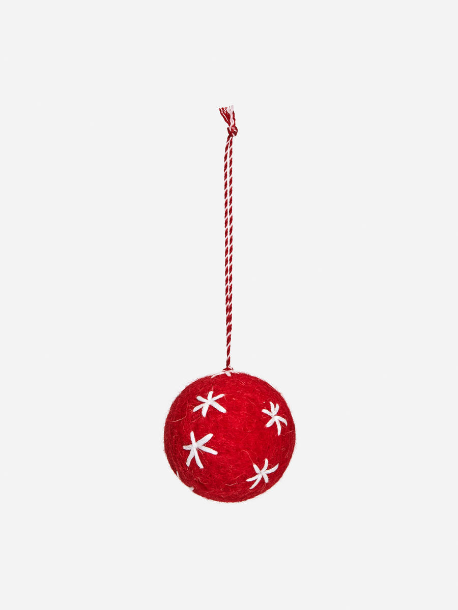 Ornament aus Filz mit Stickerei-#FF0000-13639