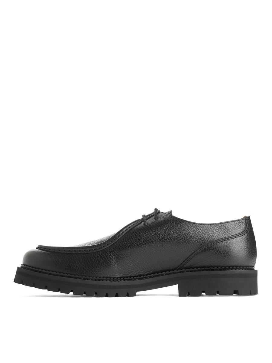 Moc-Toe Leather Shoes-#272628-13202