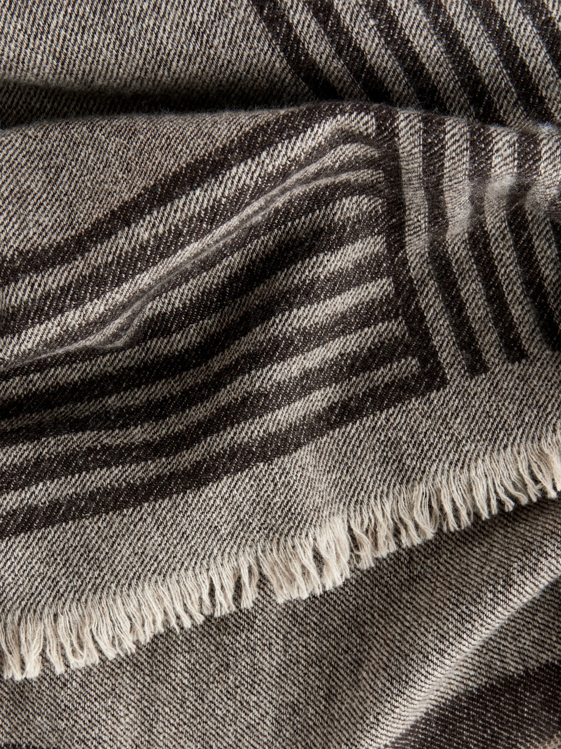 Printed Wool Scarf - Brown - Women - StillMedia/DescriptiveDetail - 2