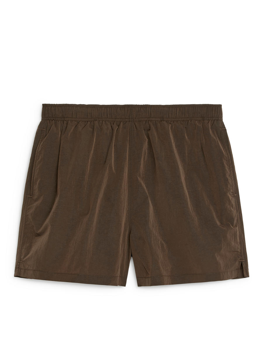 Brown swim shorts on sale