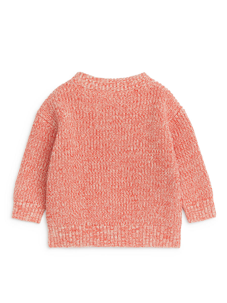 Baumwollstrickpullover - Orange meliert - Relaxed Fit - Children - 1227387001