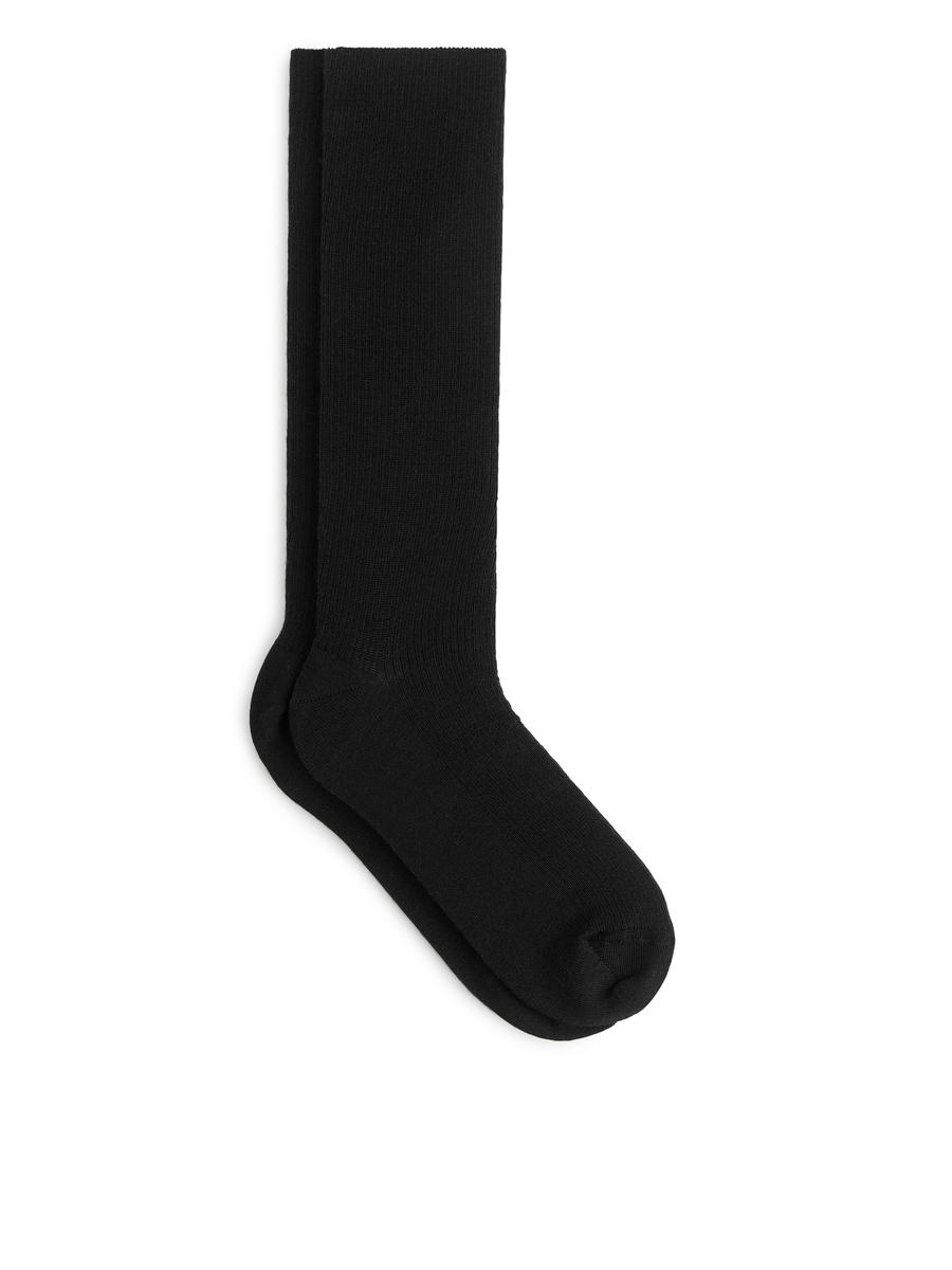 Gerippte Socken aus Wollmischung-#272628-6012