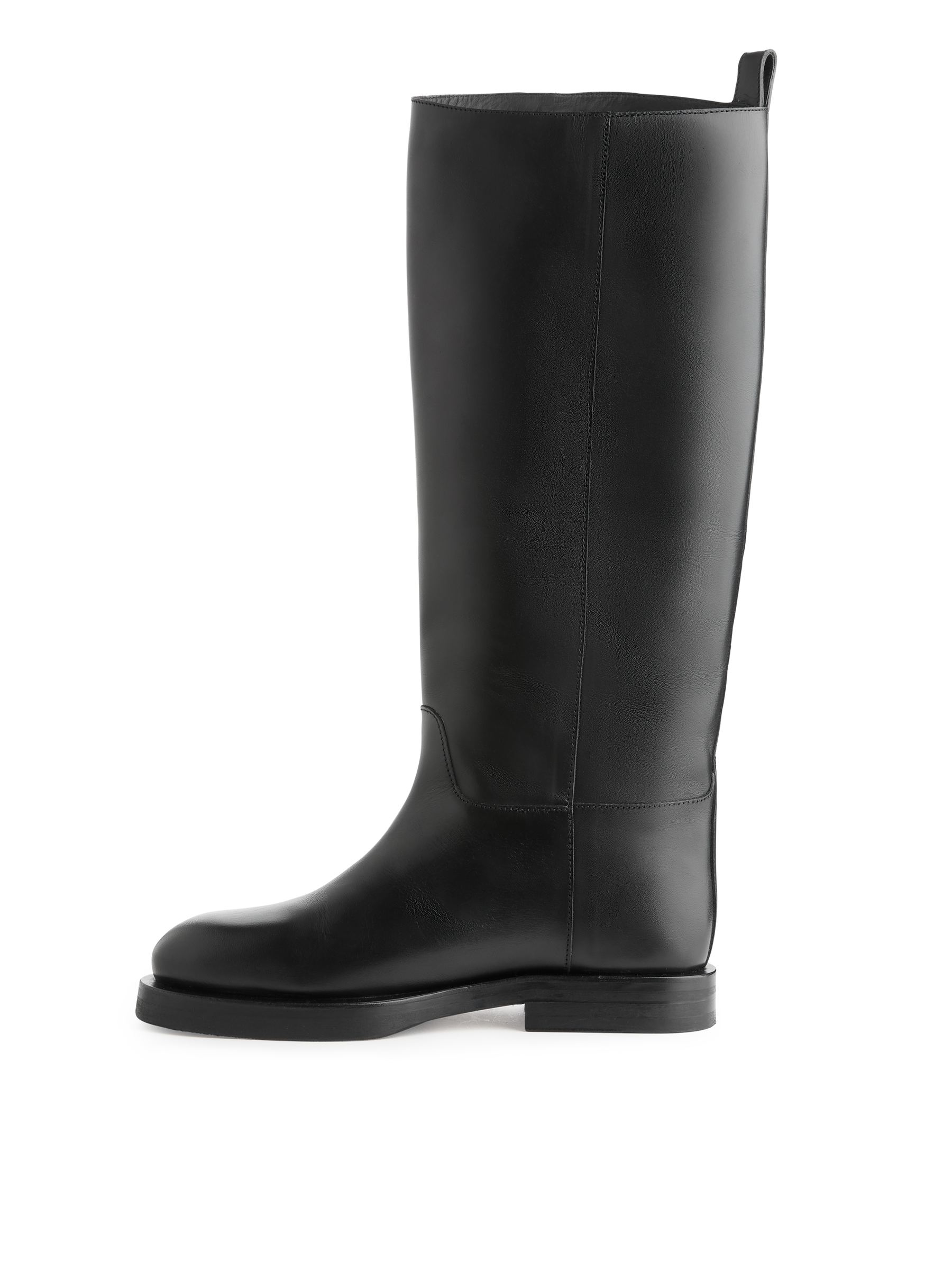 Leather Riding Boots - Black - Women - StillMedia/DescriptiveStillLife - 3