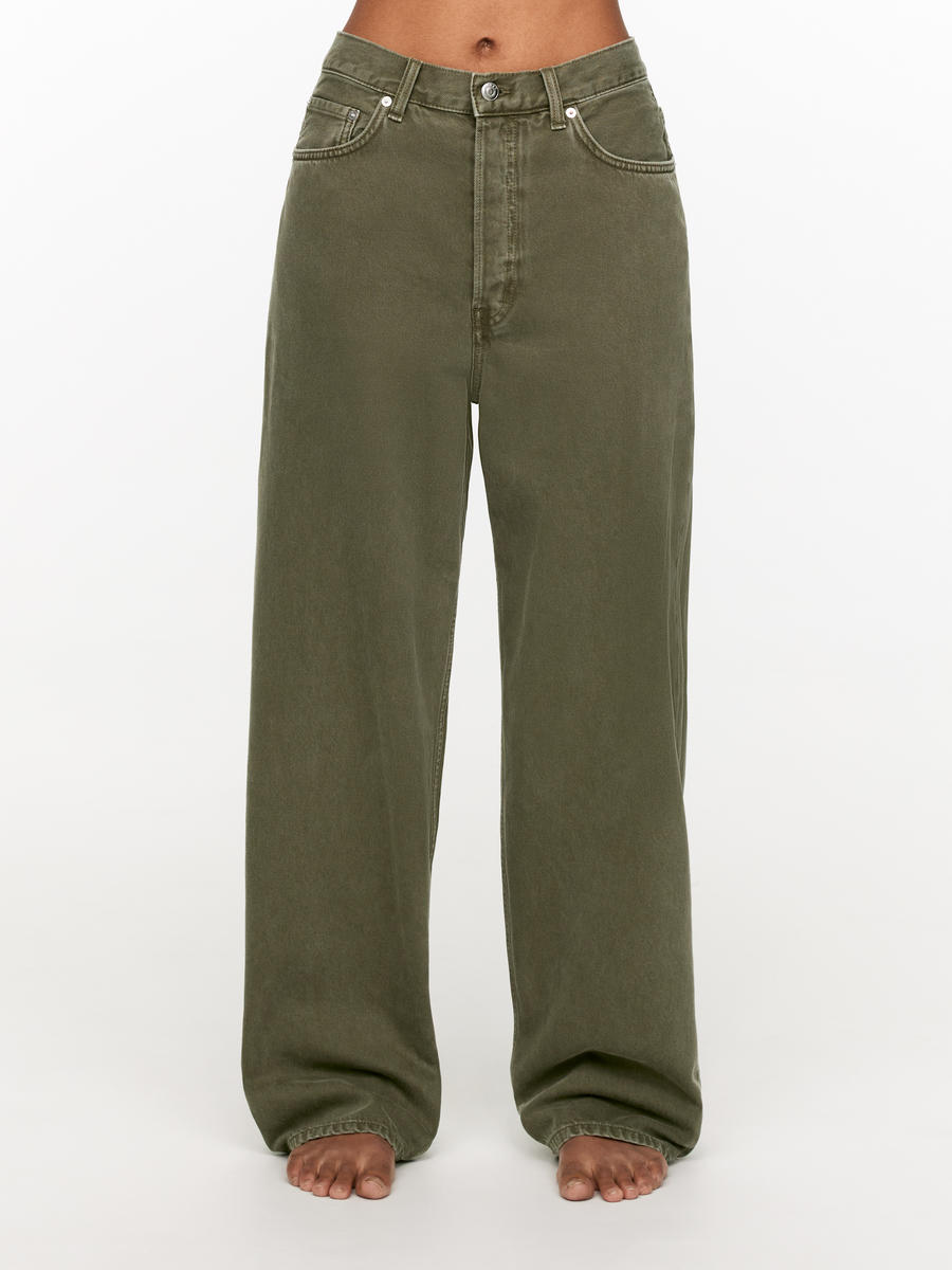 Khaki green jeans womens hotsell