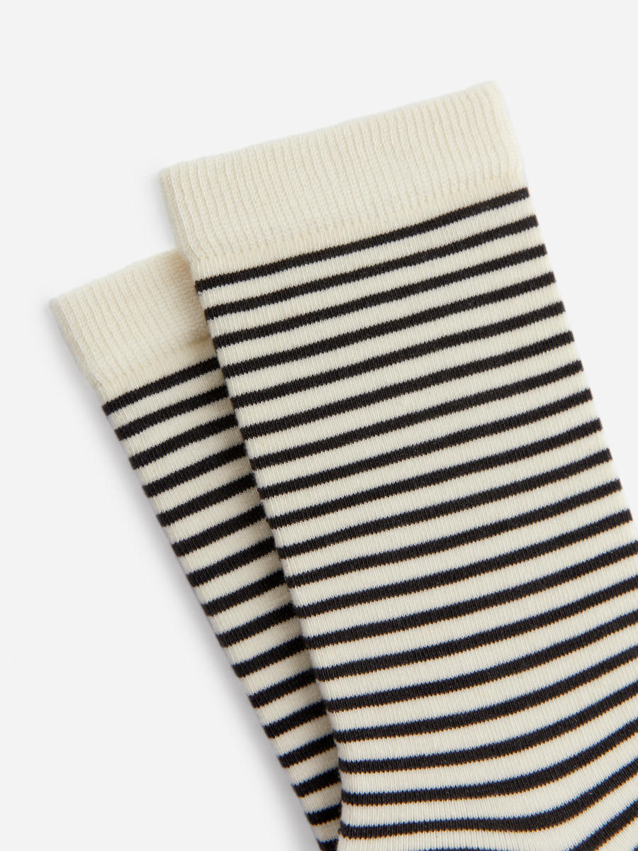 Gestreifte Baumwollsocken-#48474B-12681