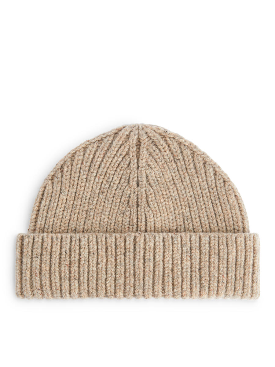 Wool Beanie-#AE9F8E-12321