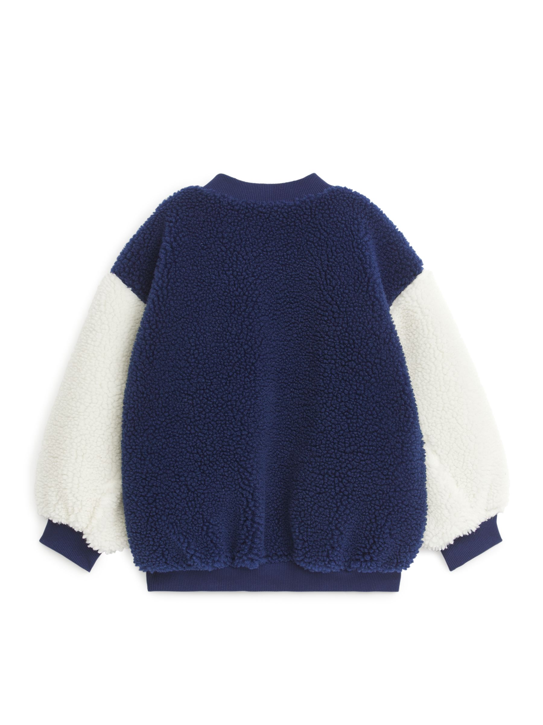 Veste oversize de style universitaire en polaire - Bleu/blanc - Oversized - Enfant - StillMedia/DescriptiveStillLife - 2