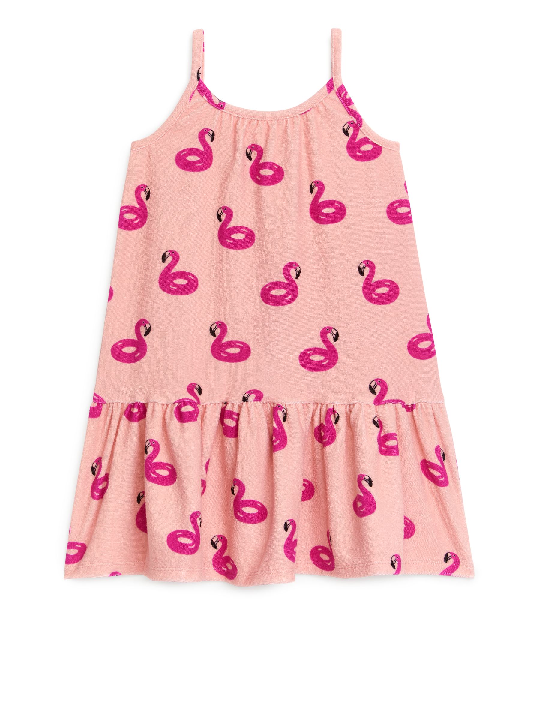 Vestido de rizo estampado - Rosa/fucsia - Corte relajado - Children - StillMedia/DescriptiveStillLife - 3