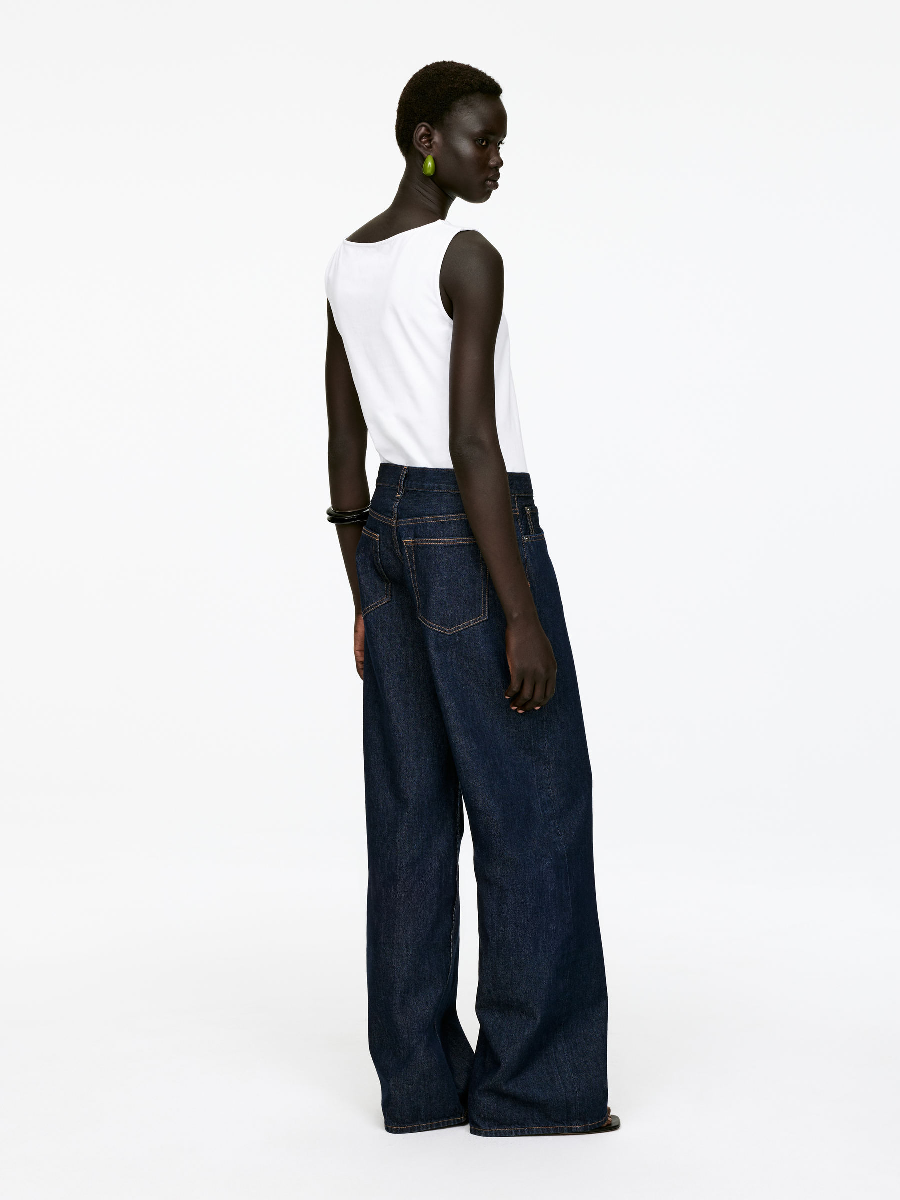 CLOUD Loose Jeans mit weitem Bein - Dunkelblau - Relaxed Fit - Damen - 1230548001
