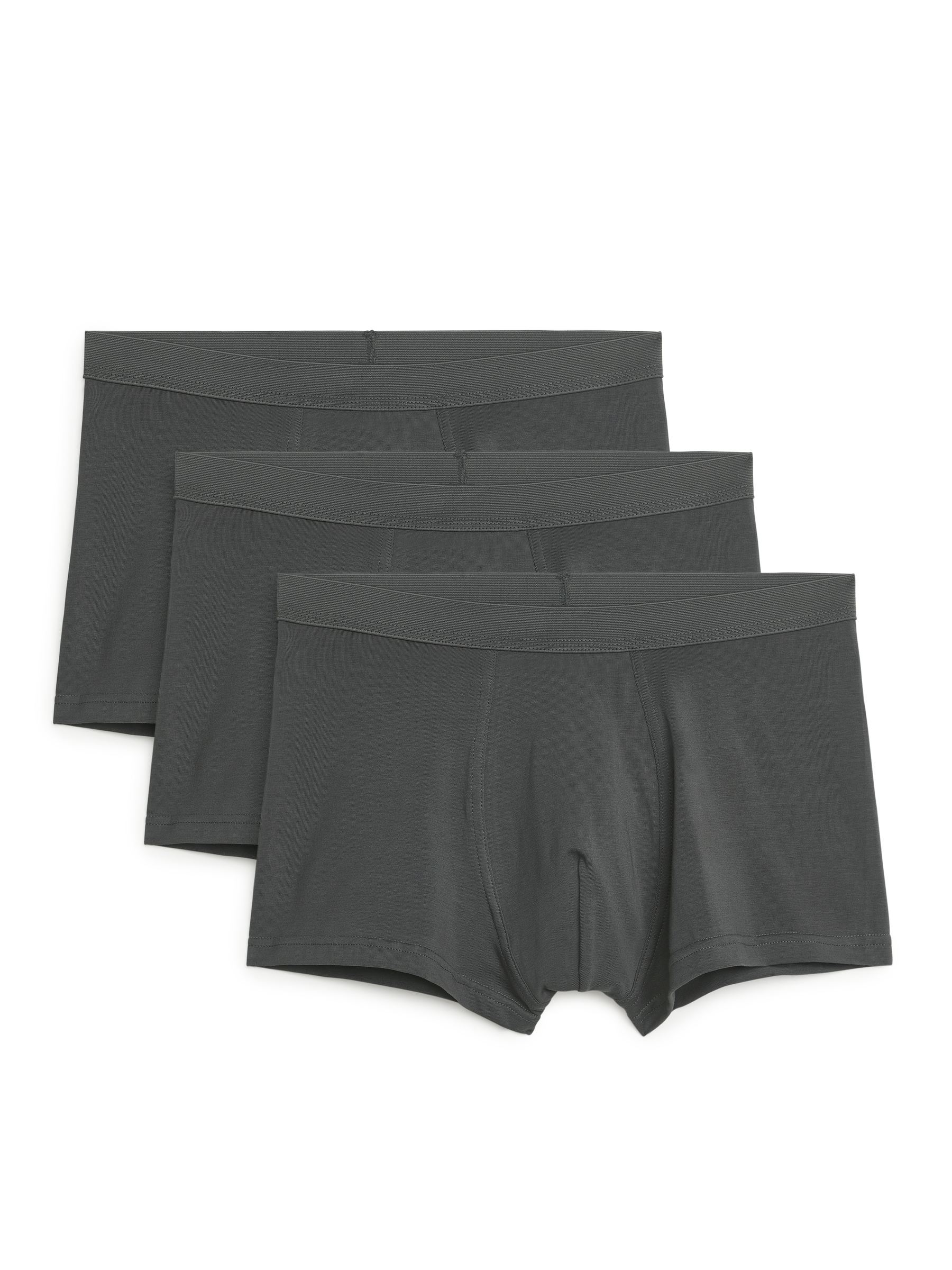 Jersey Trunks, Set of 3 - Dark Grey - Men - StillMedia/DescriptiveStillLife - 1
