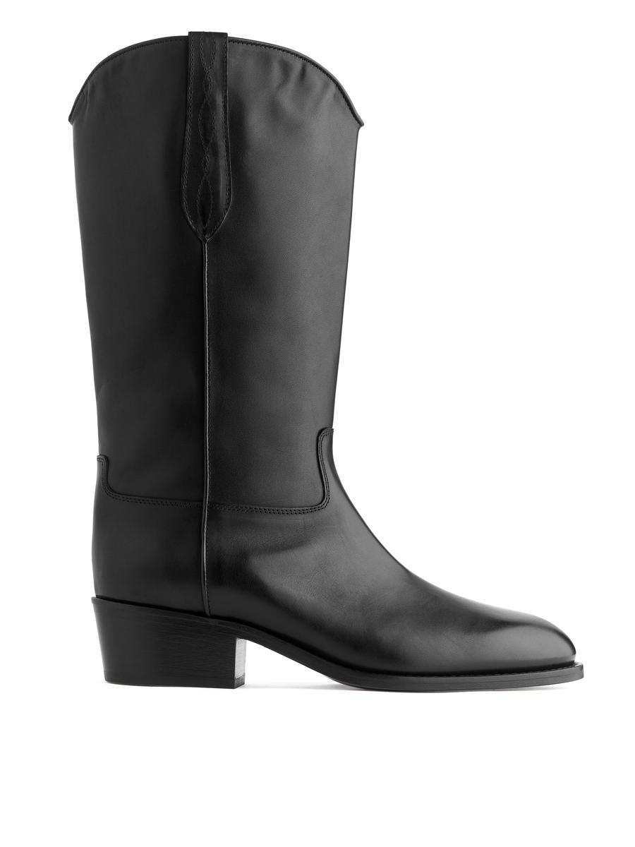 Bottes en cuir - Noir - Femme - 1203315001