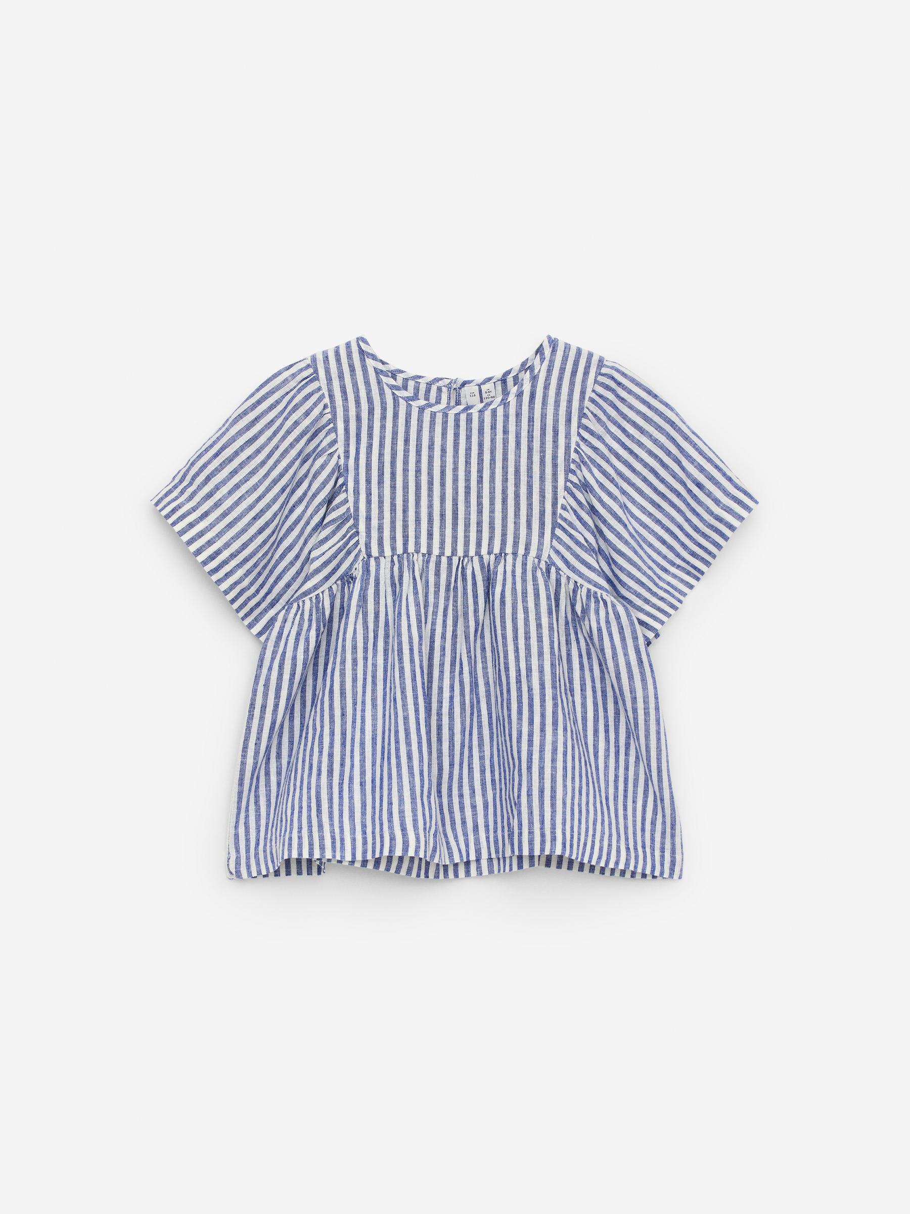 Linen-Cotton Blouse-#3B4EA3-15658