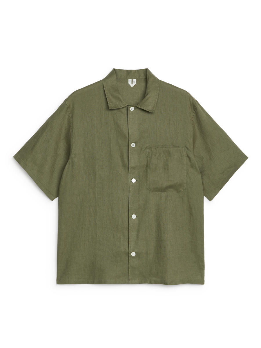 Linen Resort Shirt-#636152-9760