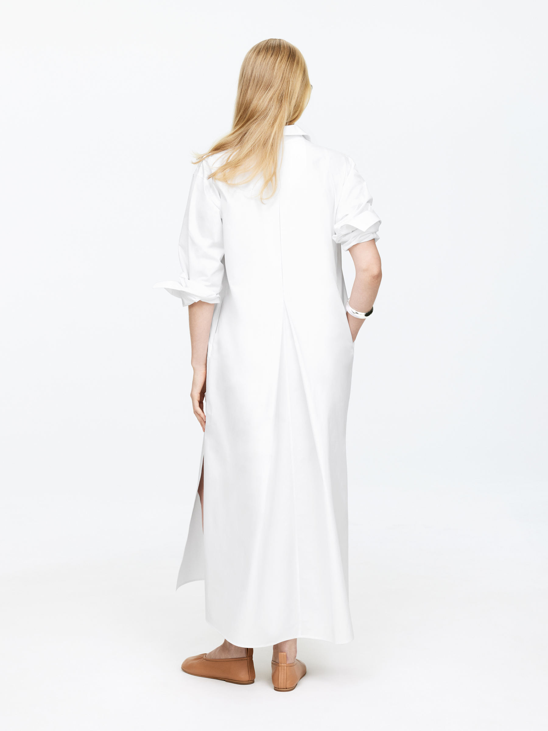 Oversized Shirt Dress - White - Oversized - Women - StillMedia/Lookbook - 4