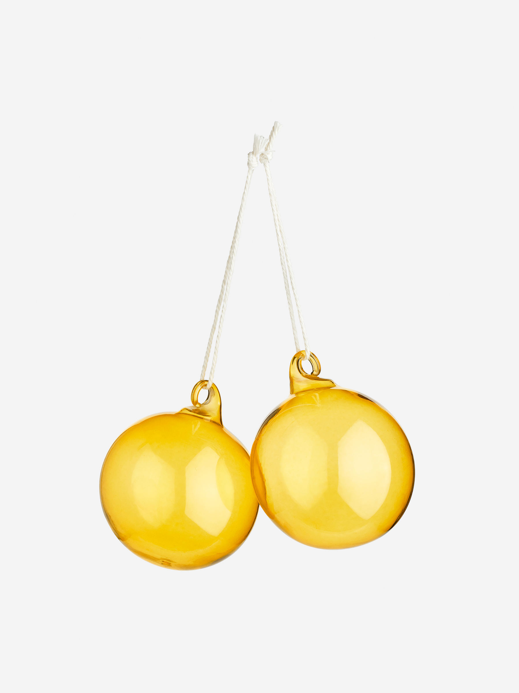Glass Baubles Set of 2 - Yellow - Women - StillMedia/DescriptiveStillLife - 1