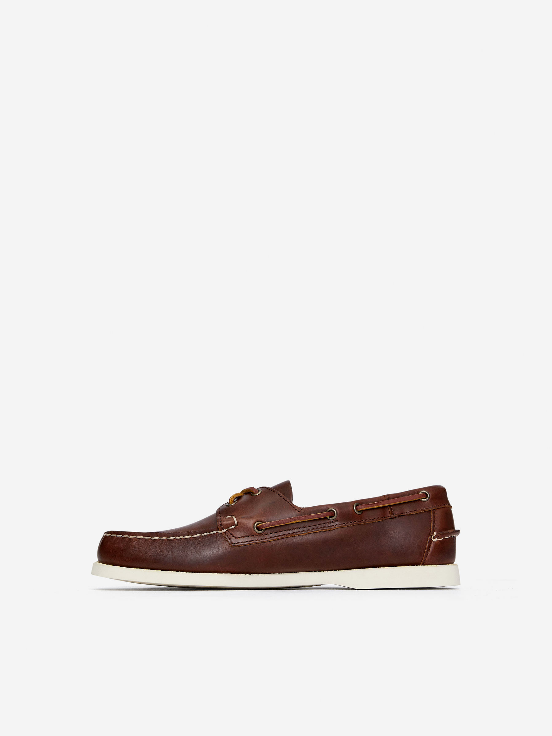 Sebago Portland Waxed Boat Shoe - Brown - Men - StillMedia/DescriptiveStillLife - 1